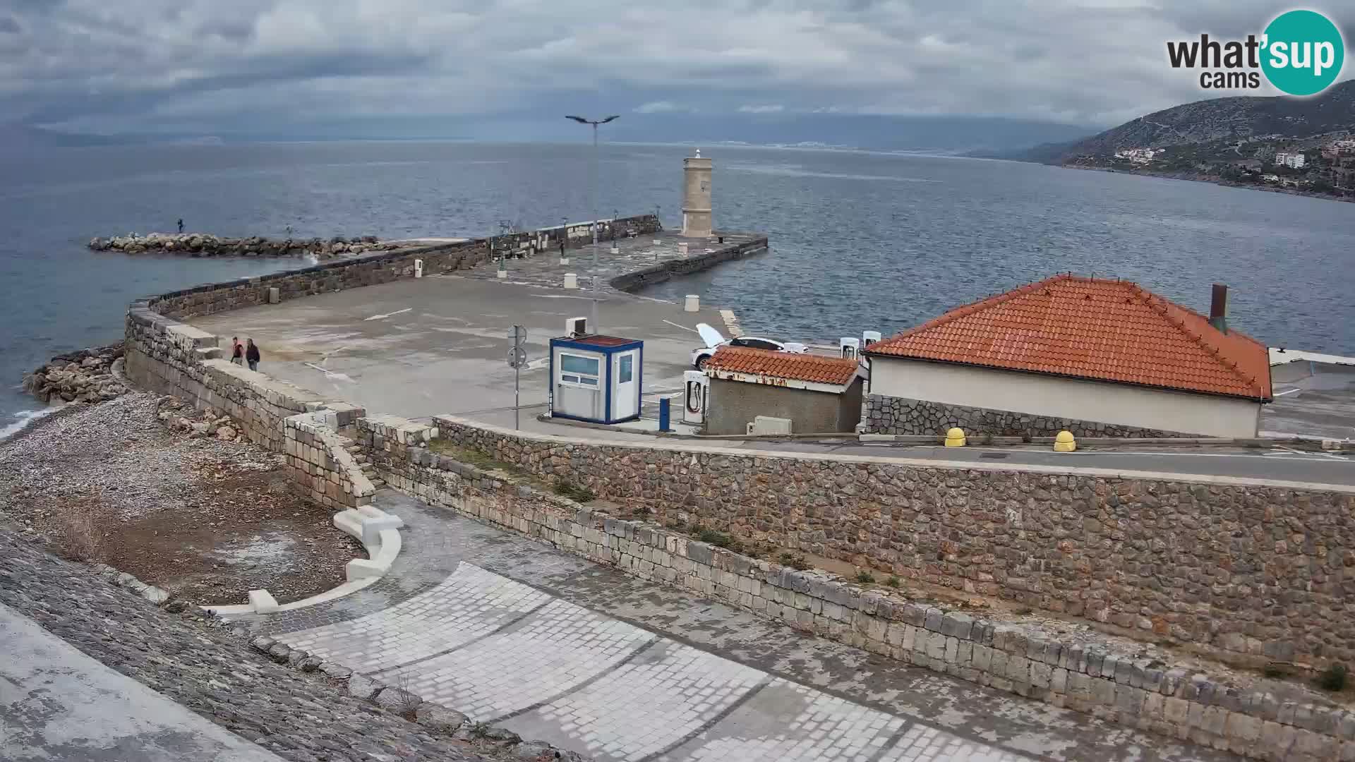 Senj Hafen Webcam – Wellenbrecher & Leuchtturm Liveblick