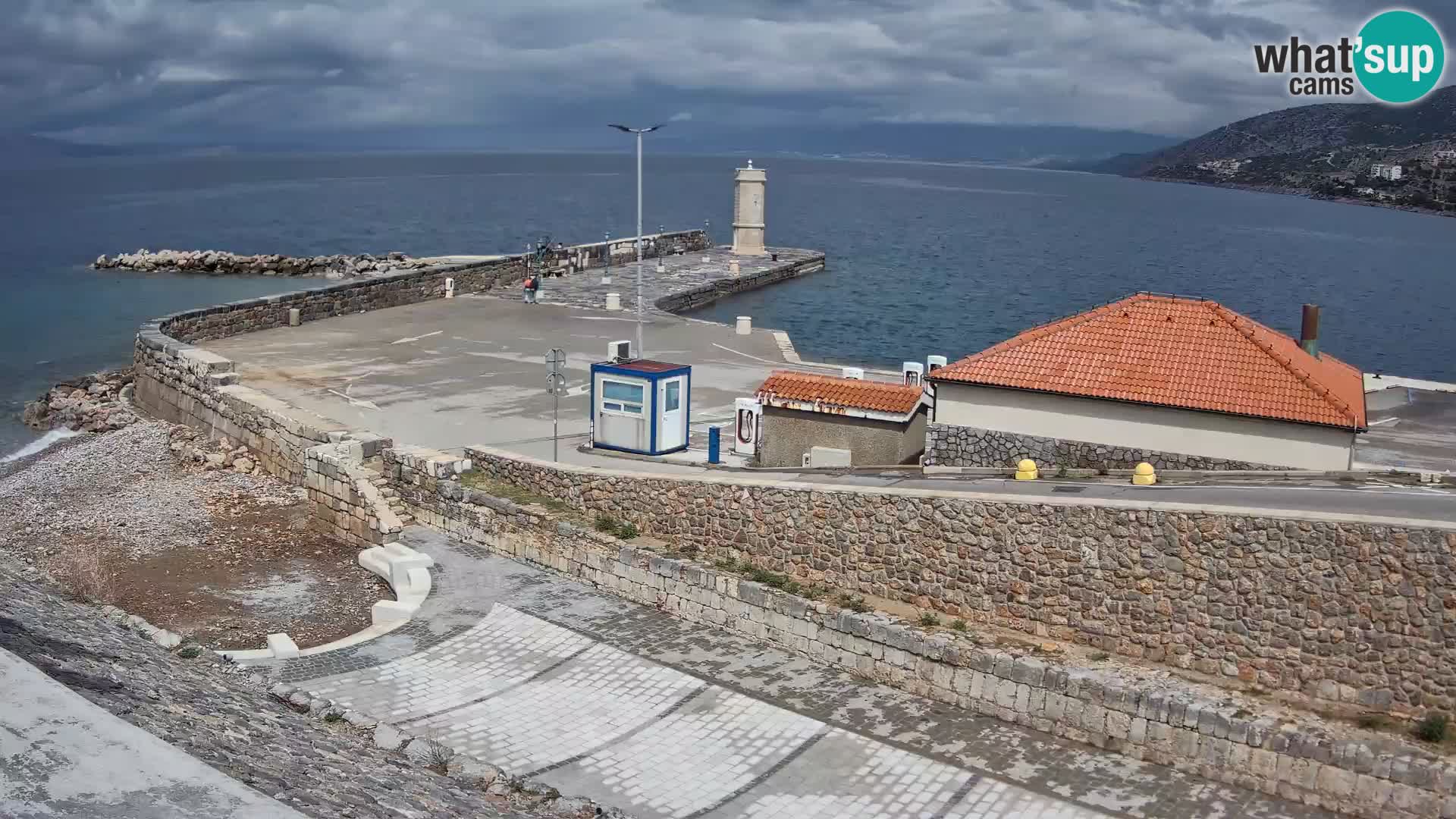 Web kamera Senj luka – Lukobran i svjetionik uživo
