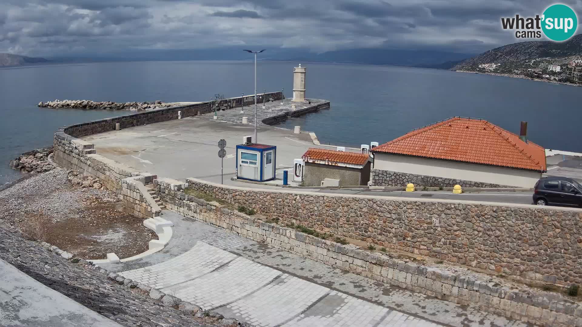 Senj Harbour Webcam – Breakwater & Lighthouse Live View