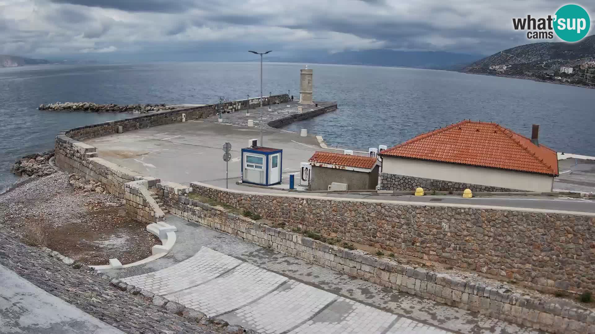 Webcam puerto de Senj – Rompeolas y faro en directo