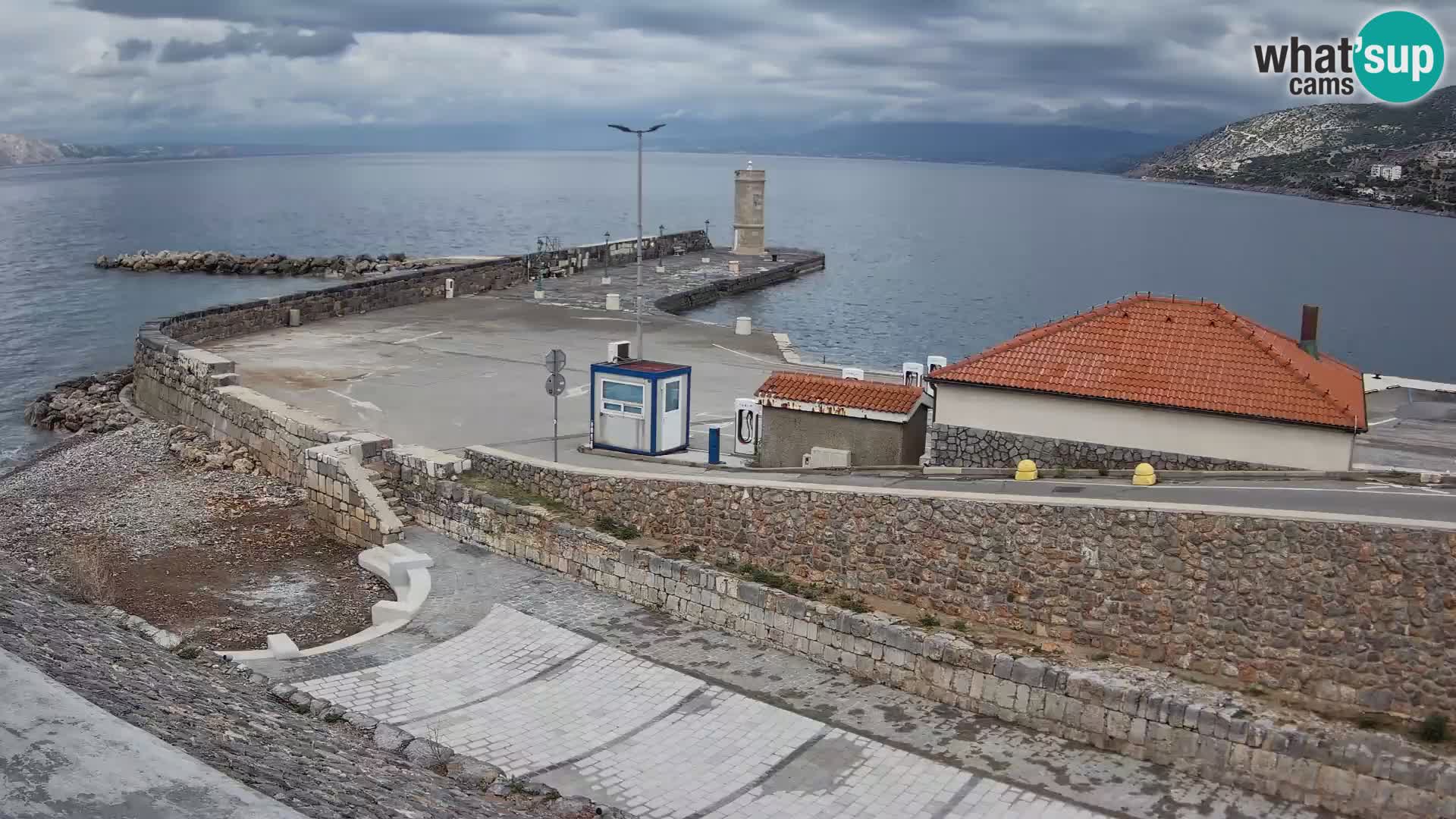 Senj Harbour Webcam – Breakwater & Lighthouse Live View