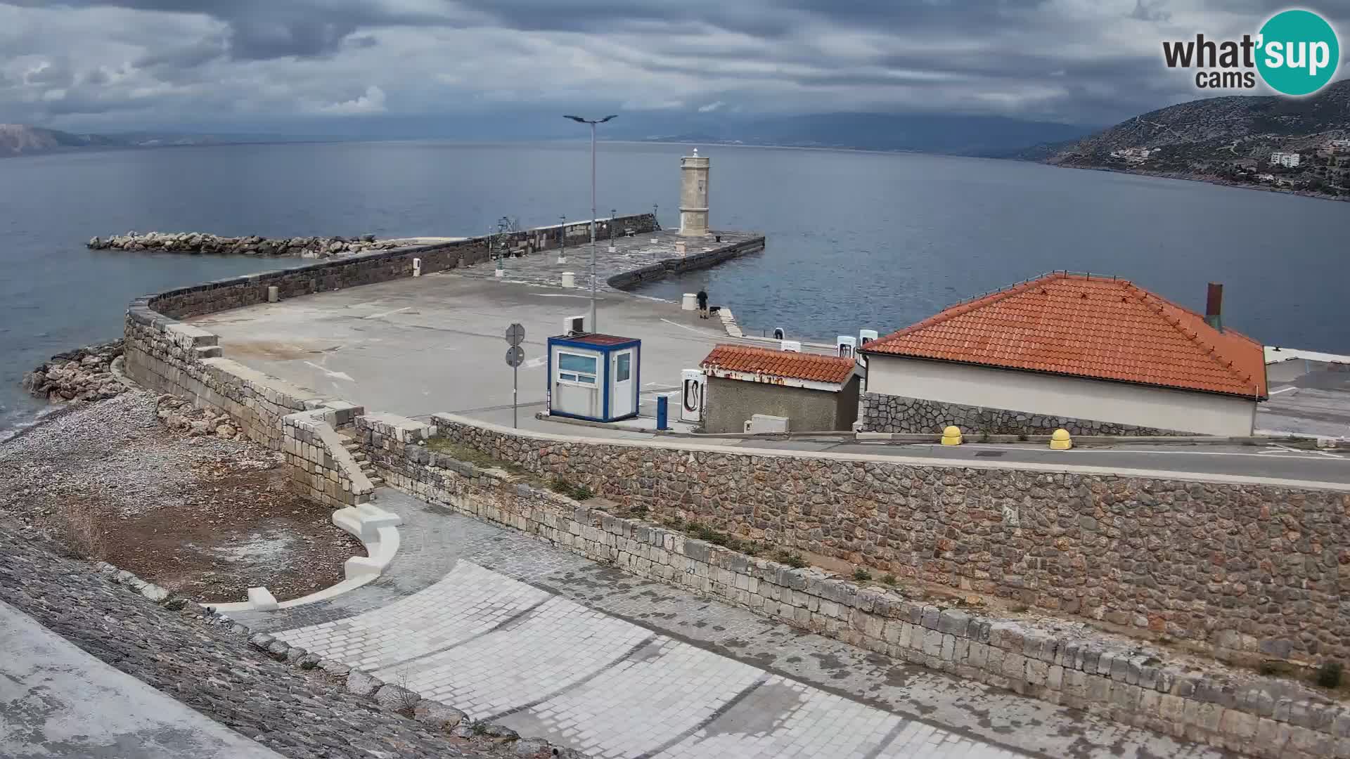 Senj Harbour Webcam – Breakwater & Lighthouse Live View
