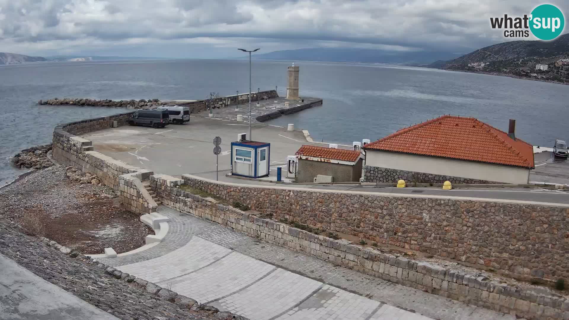 Web kamera Senj luka – Lukobran i svjetionik uživo