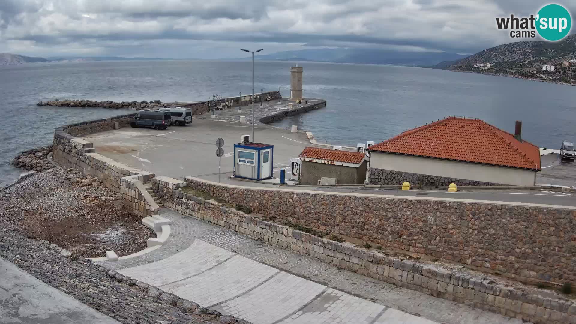 Senj Harbour Webcam – Breakwater & Lighthouse Live View