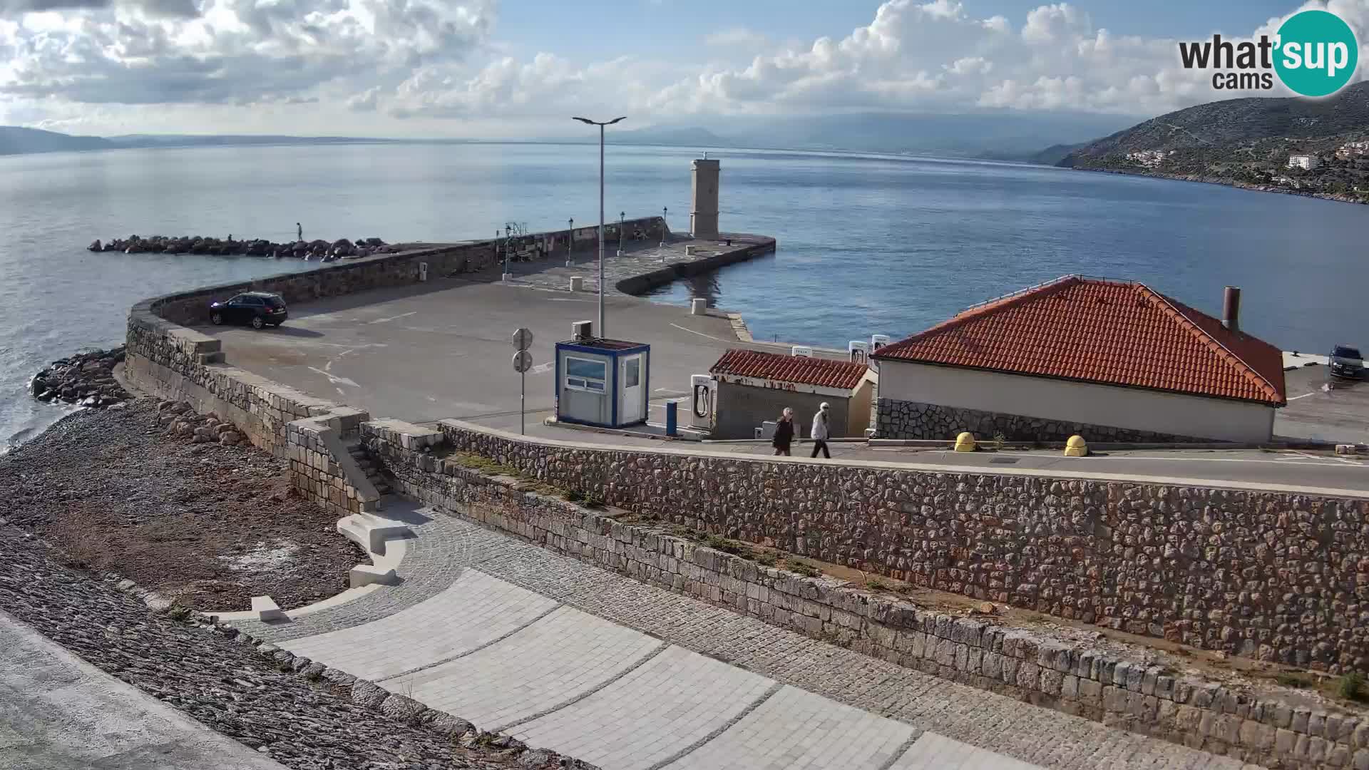 Senj Hafen Webcam – Wellenbrecher & Leuchtturm Liveblick