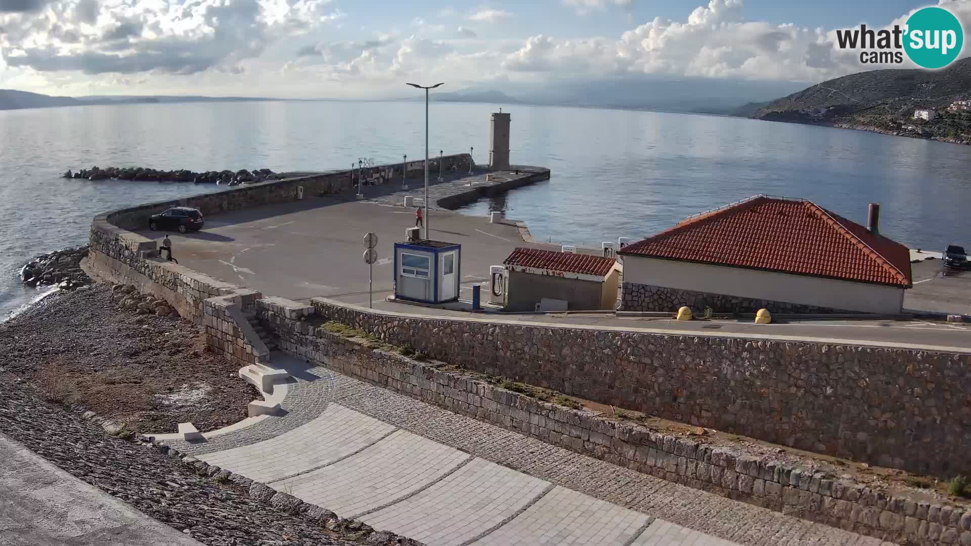 Senj Hafen Webcam – Wellenbrecher & Leuchtturm Liveblick