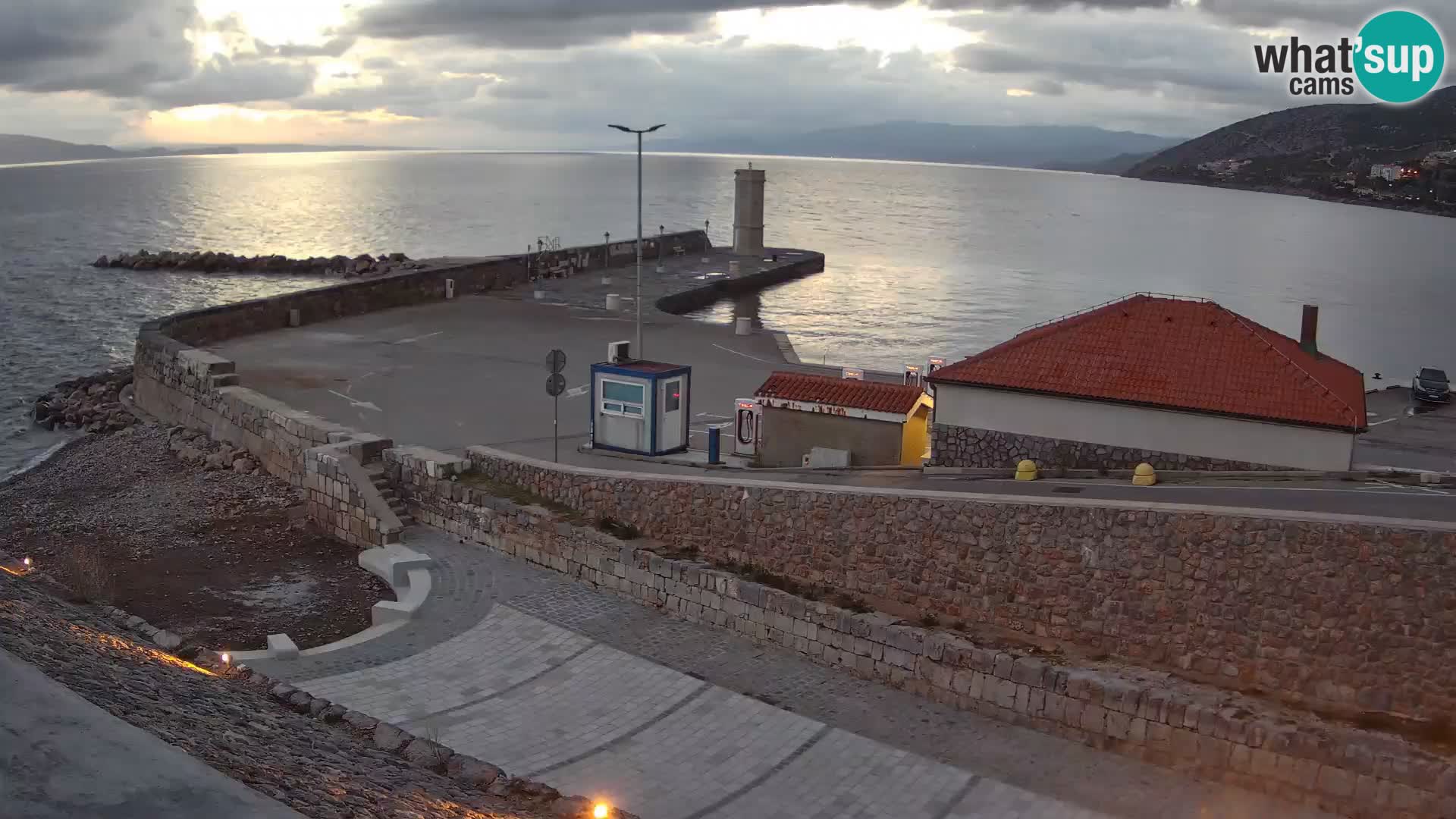 Senj Harbour Webcam – Breakwater & Lighthouse Live View