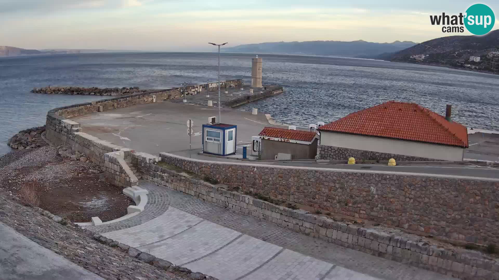 Senj Harbour Webcam – Breakwater & Lighthouse Live View