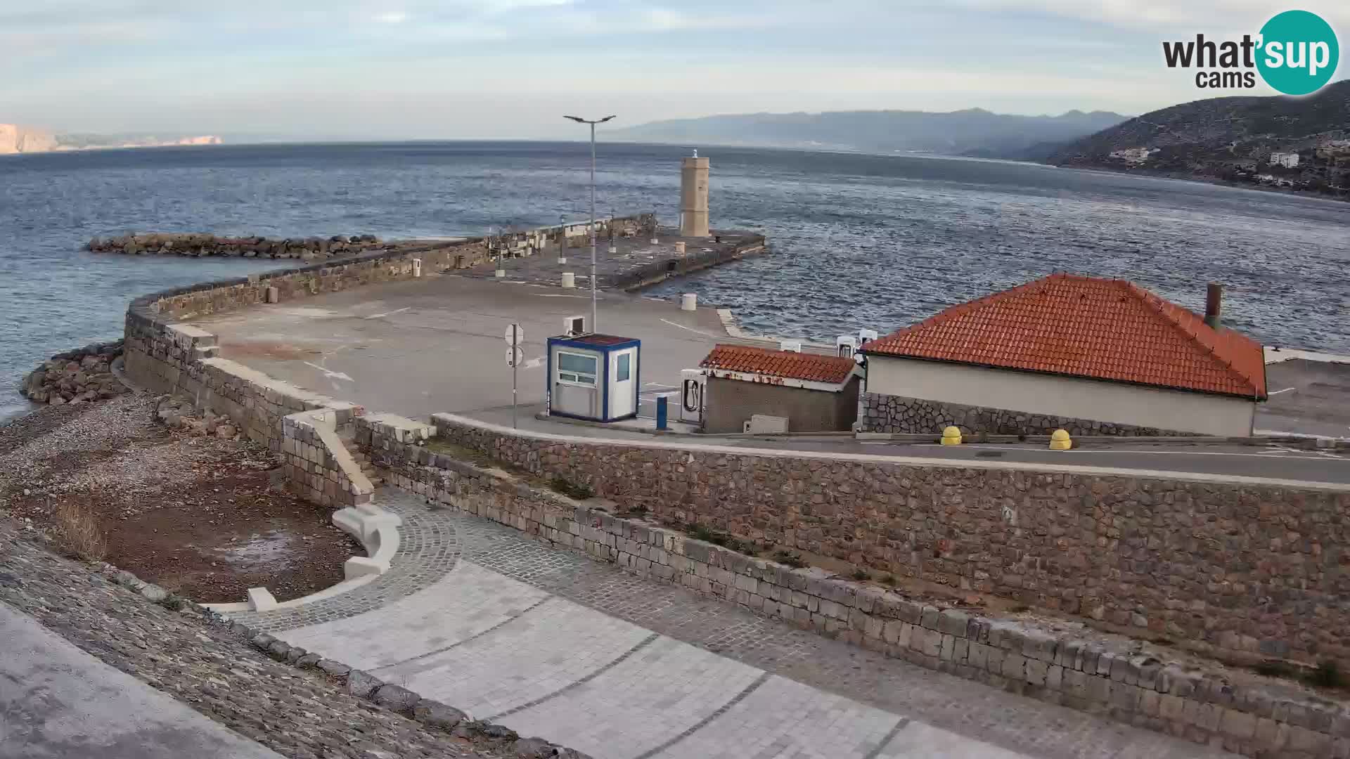 Senj Harbour Webcam – Breakwater & Lighthouse Live View