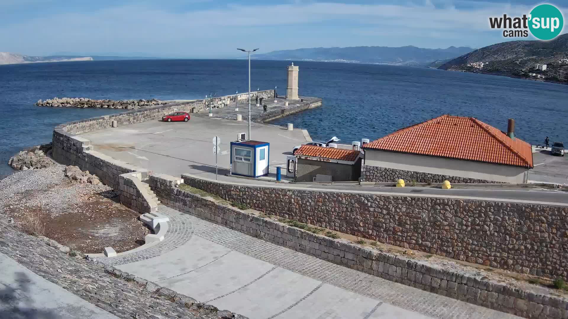Senj Hafen Webcam – Wellenbrecher & Leuchtturm Liveblick