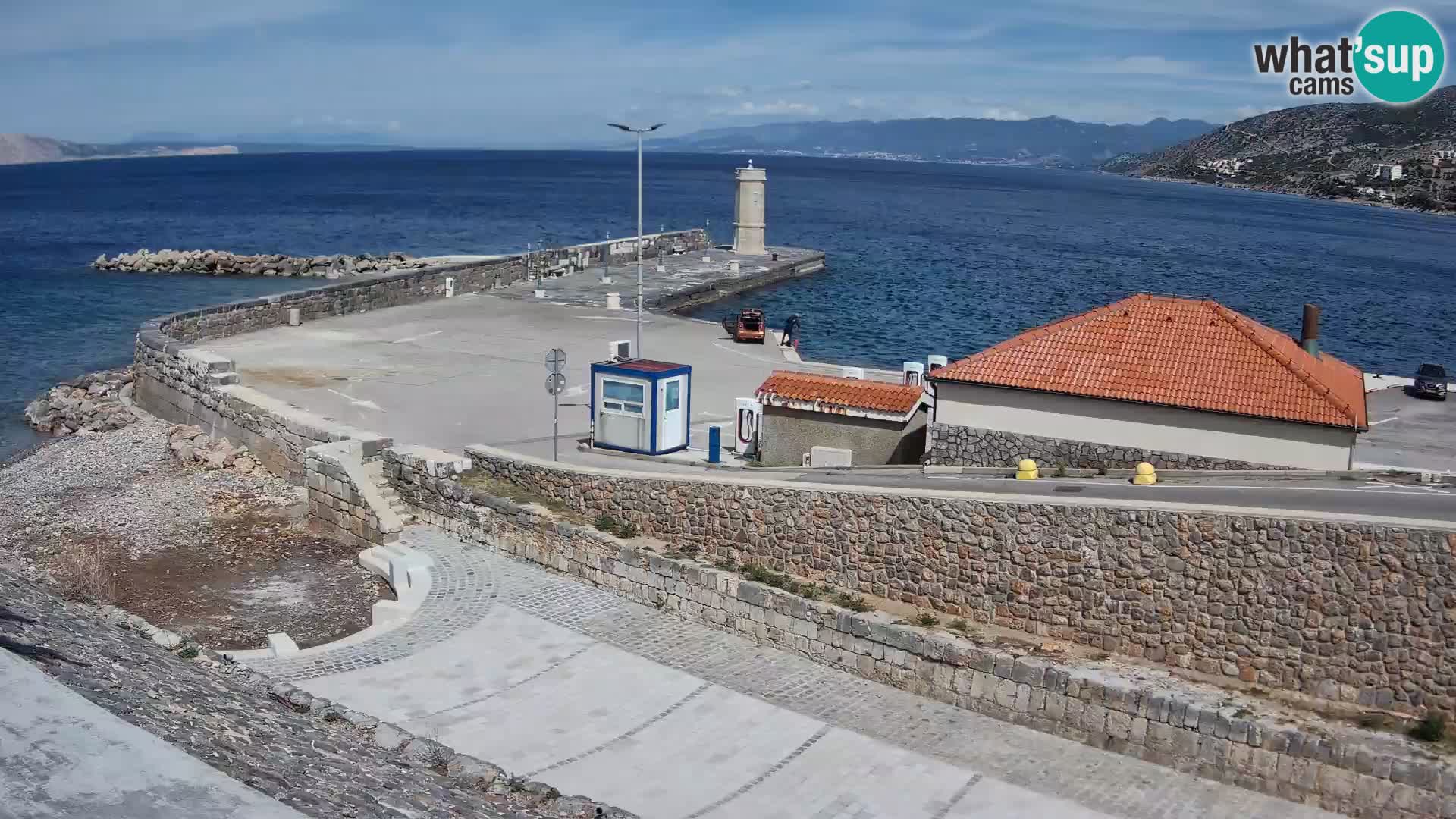 Webcam puerto de Senj – Rompeolas y faro en directo