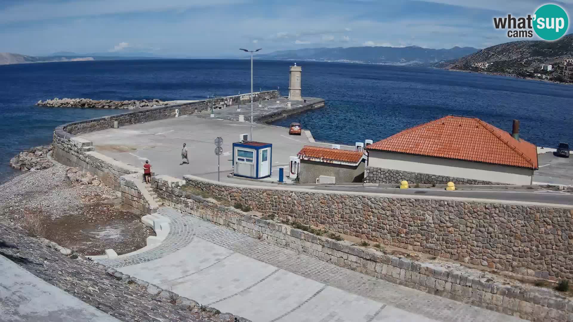 Webcam port de Senj – Vue sur la jetée et le phare