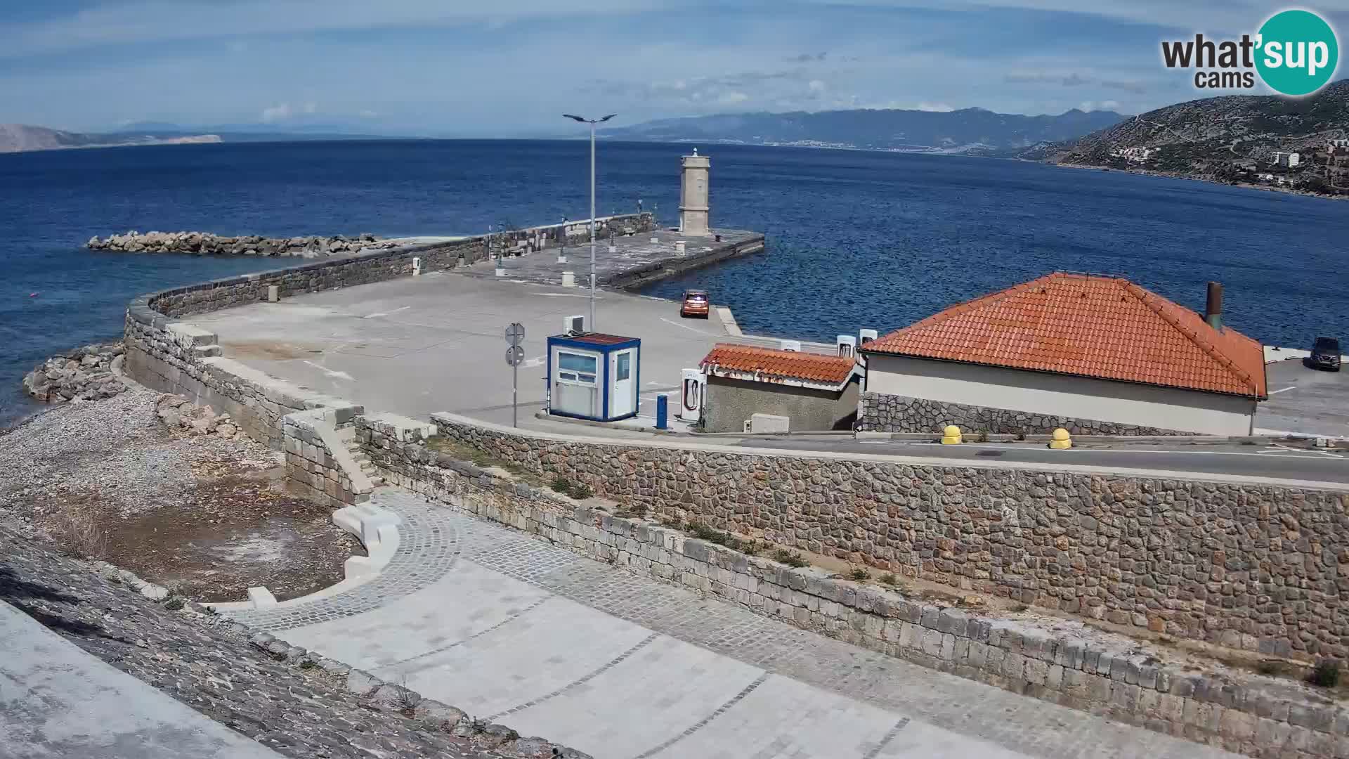 Webcam puerto de Senj – Rompeolas y faro en directo