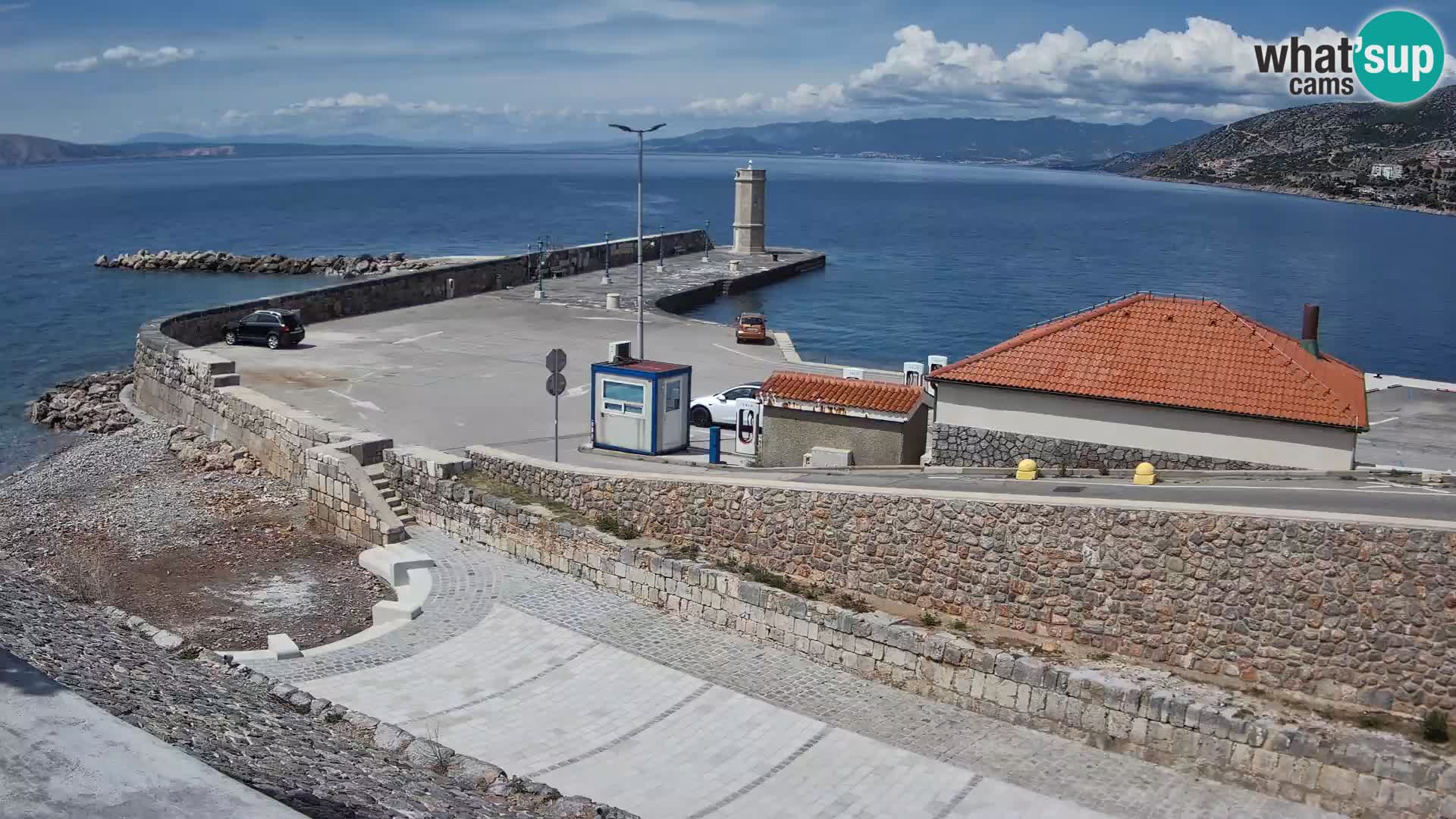 Webcam puerto de Senj – Rompeolas y faro en directo