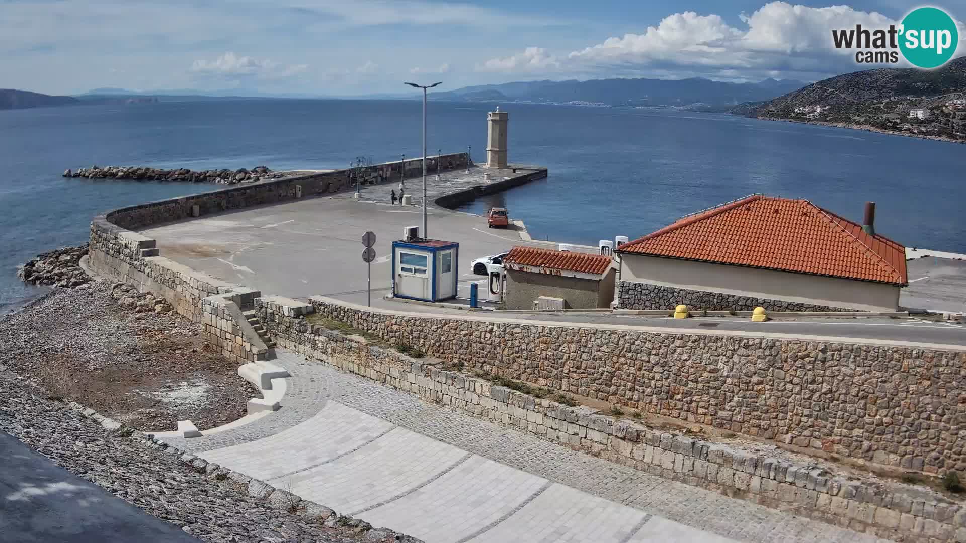 Webcam puerto de Senj – Rompeolas y faro en directo