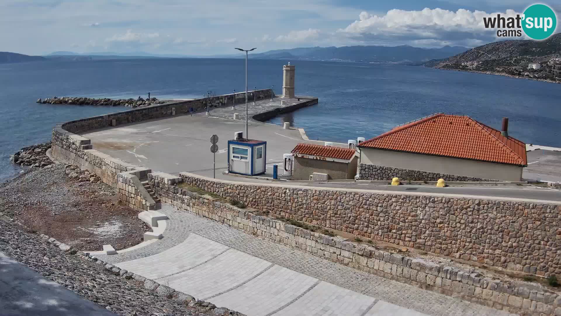 Senj Harbour Webcam – Breakwater & Lighthouse Live View