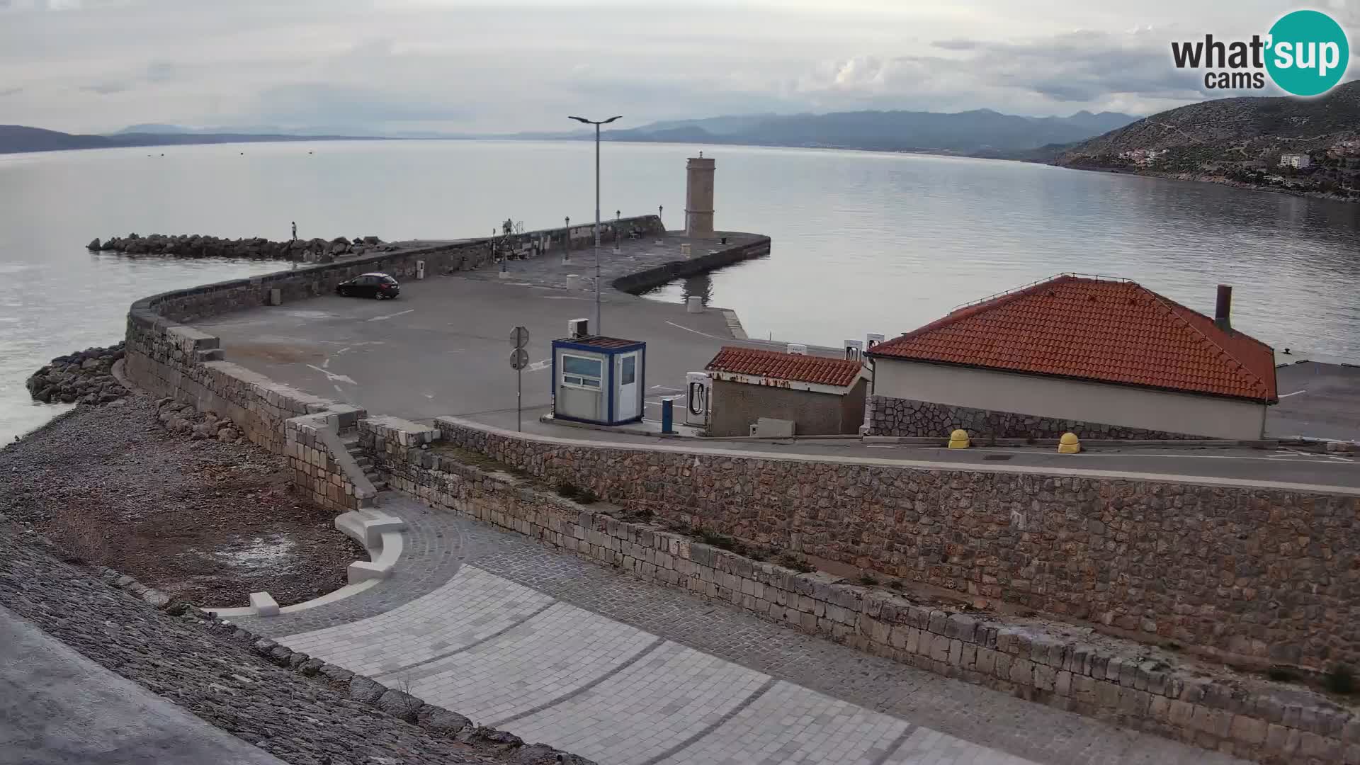 Webcam puerto de Senj – Rompeolas y faro en directo