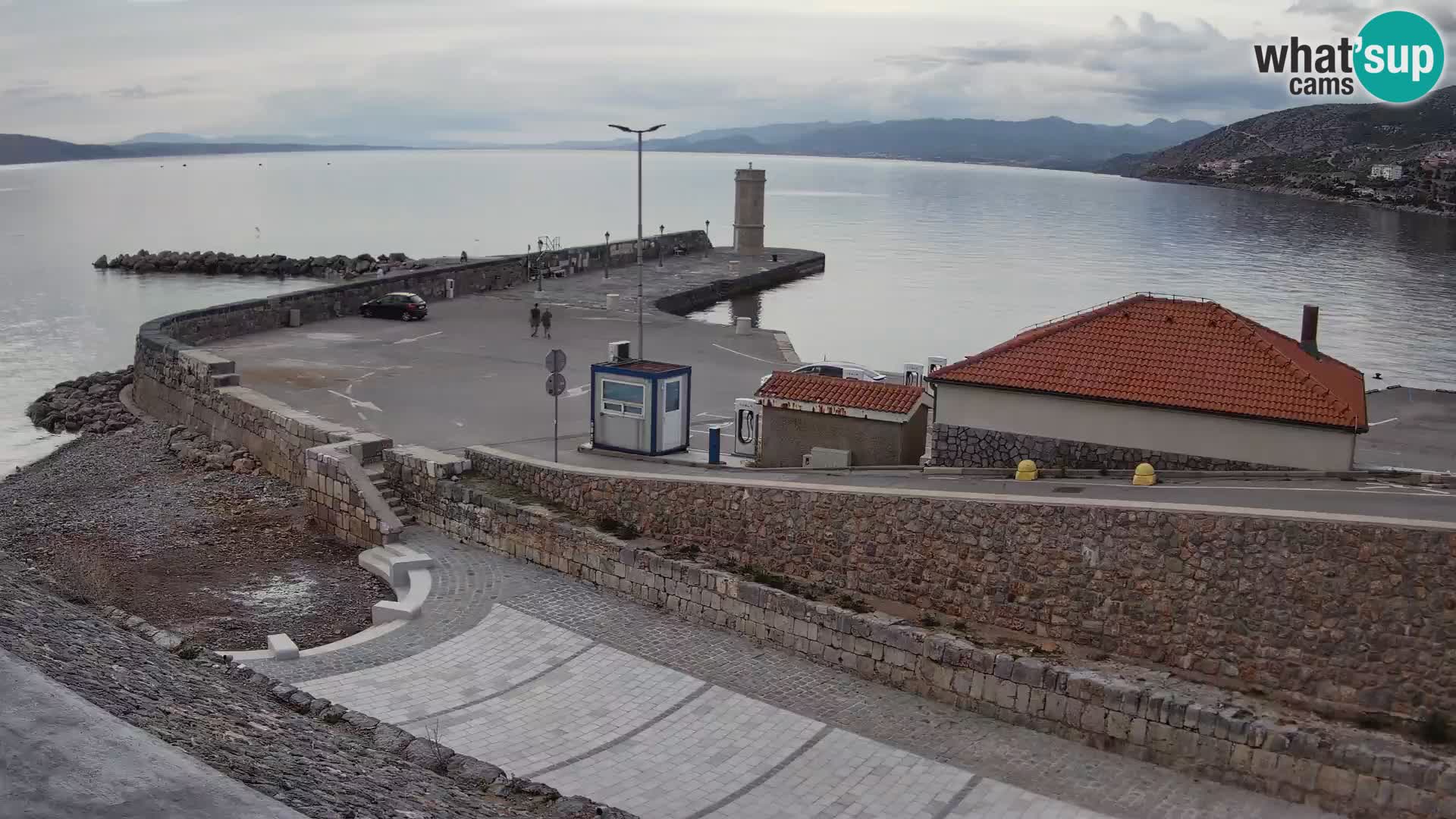 Webcam port de Senj – Vue sur la jetée et le phare