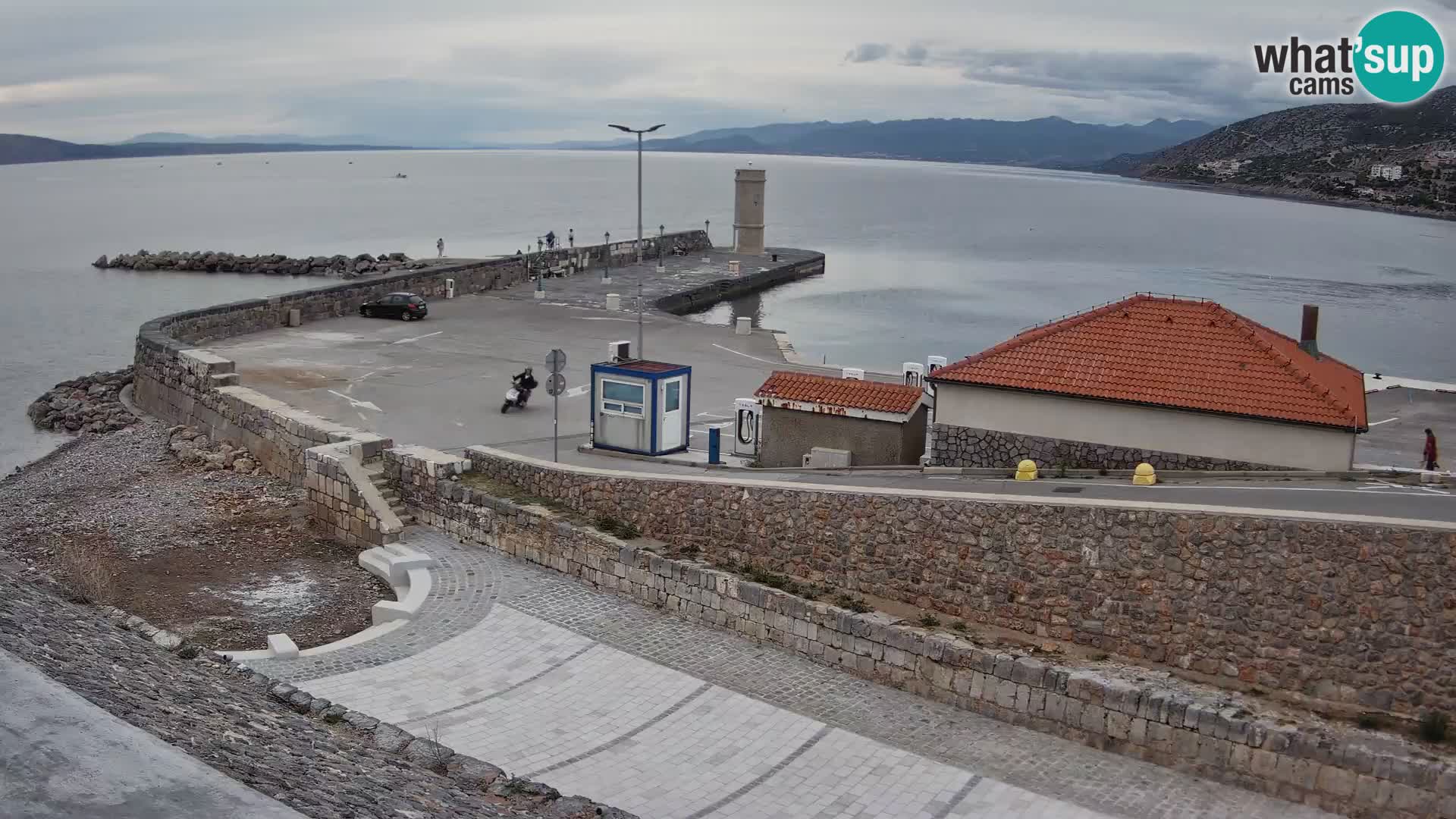 Senj Hafen Webcam – Wellenbrecher & Leuchtturm Liveblick