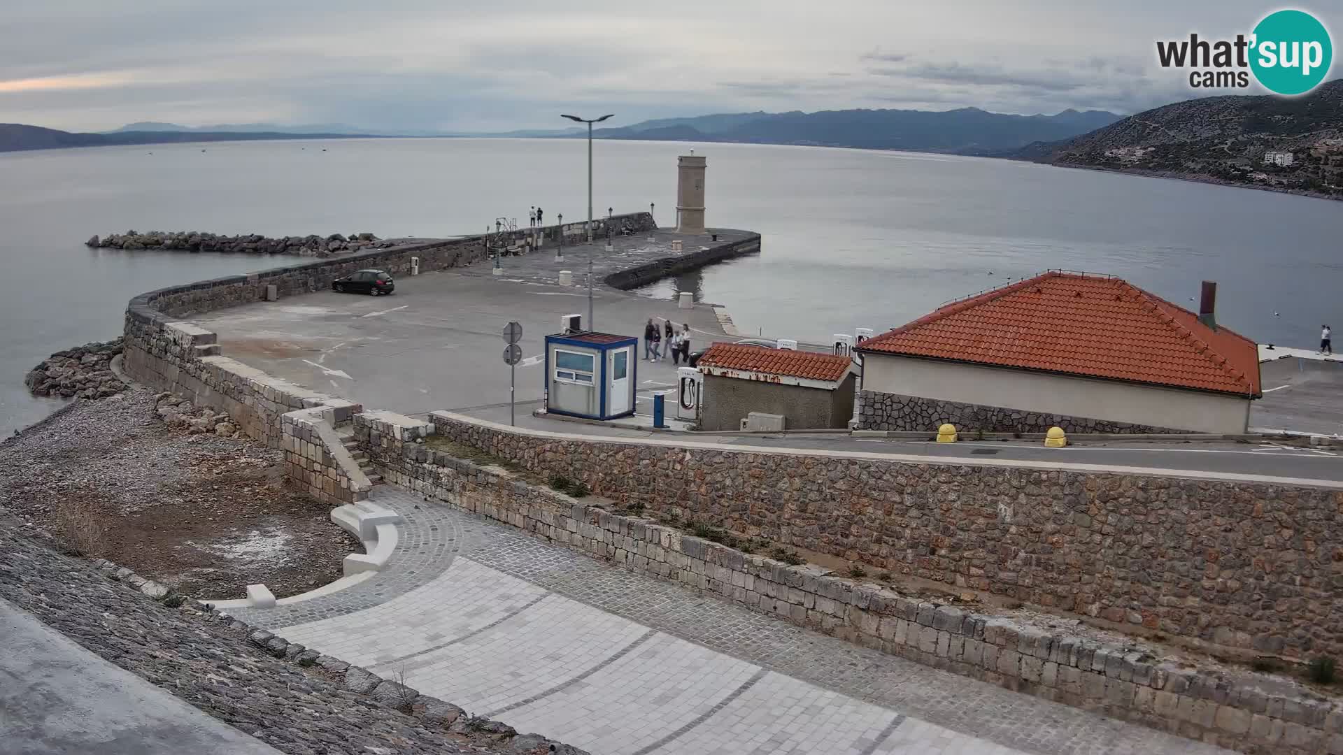 Senj Hafen Webcam – Wellenbrecher & Leuchtturm Liveblick