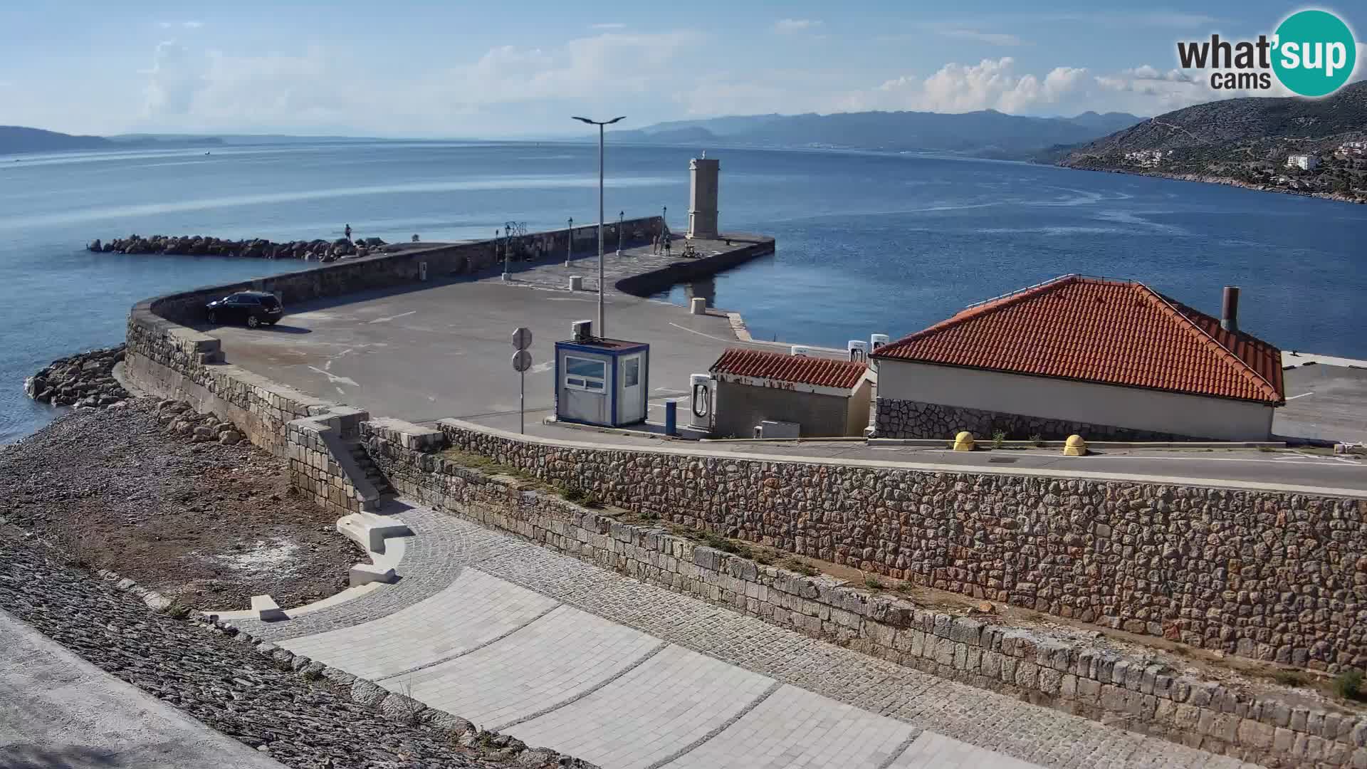Senj Hafen Webcam – Wellenbrecher & Leuchtturm Liveblick
