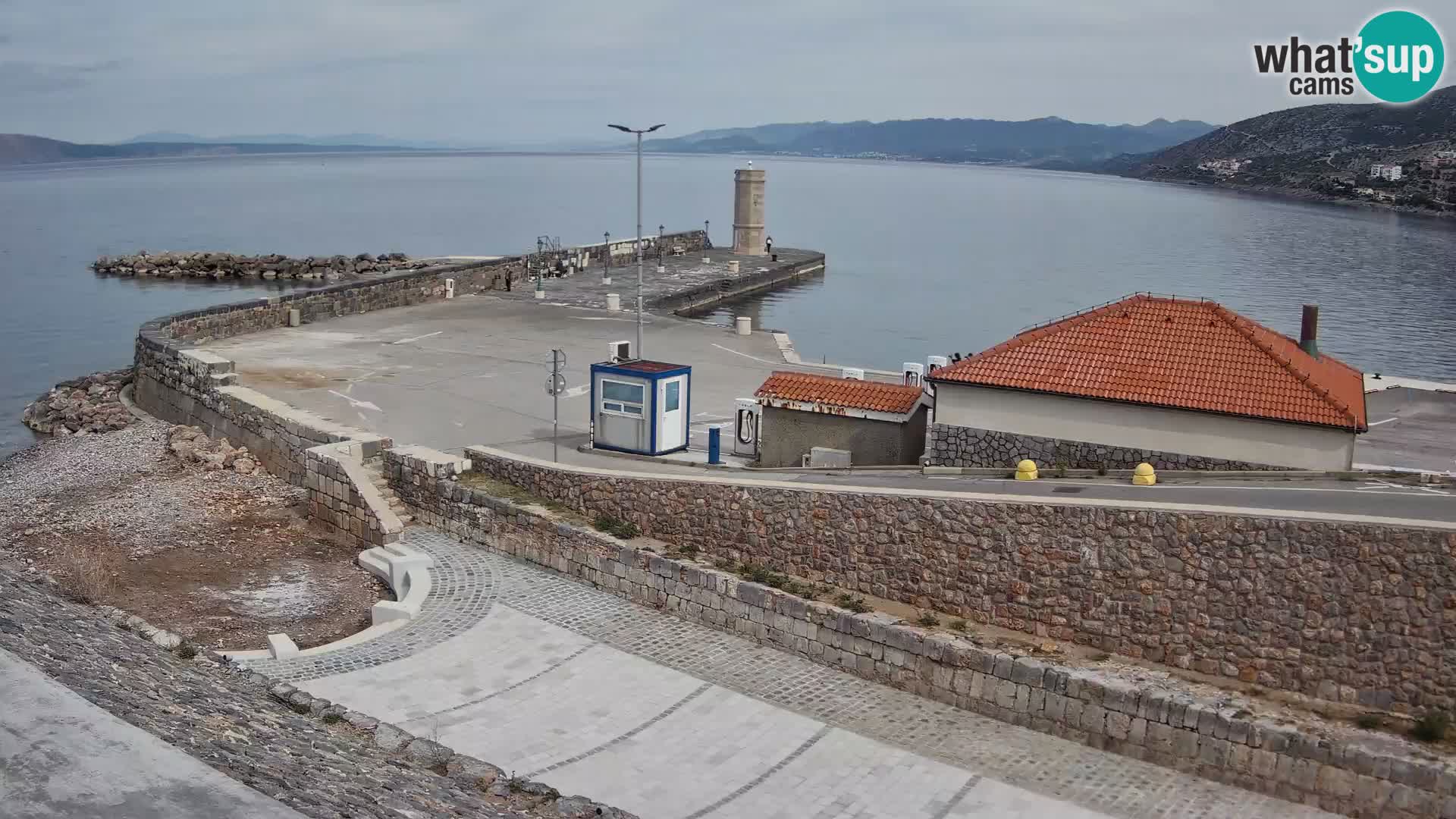 Senj Harbour Webcam – Breakwater & Lighthouse Live View