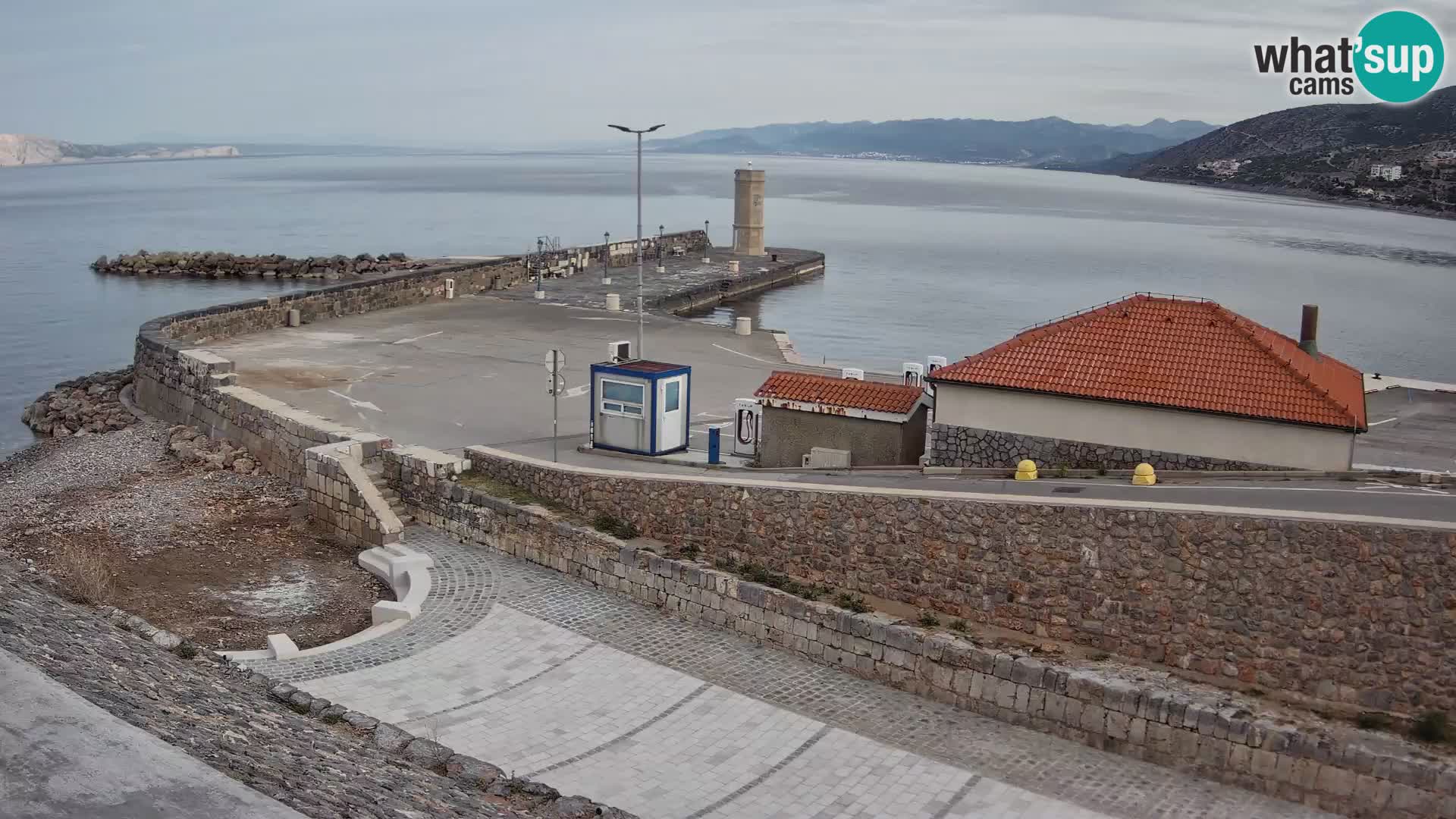 Webcam port de Senj – Vue sur la jetée et le phare