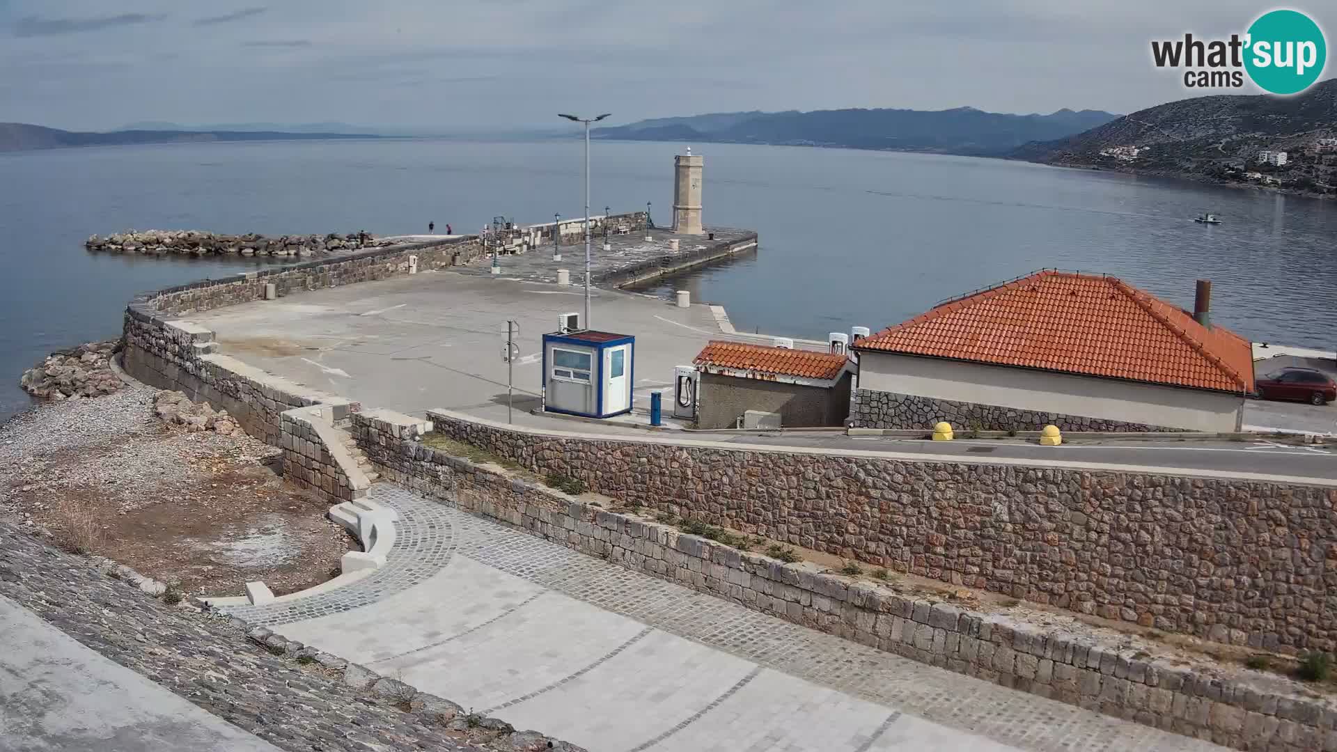 Webcam puerto de Senj – Rompeolas y faro en directo