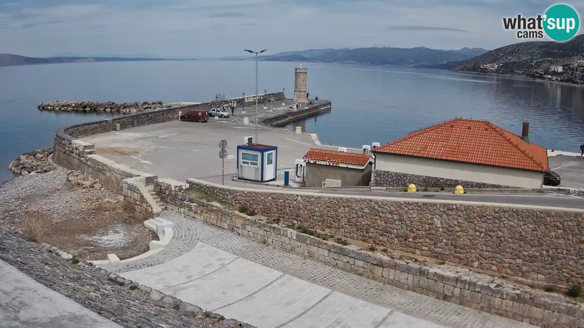Webcam puerto de Senj – Rompeolas y faro en directo