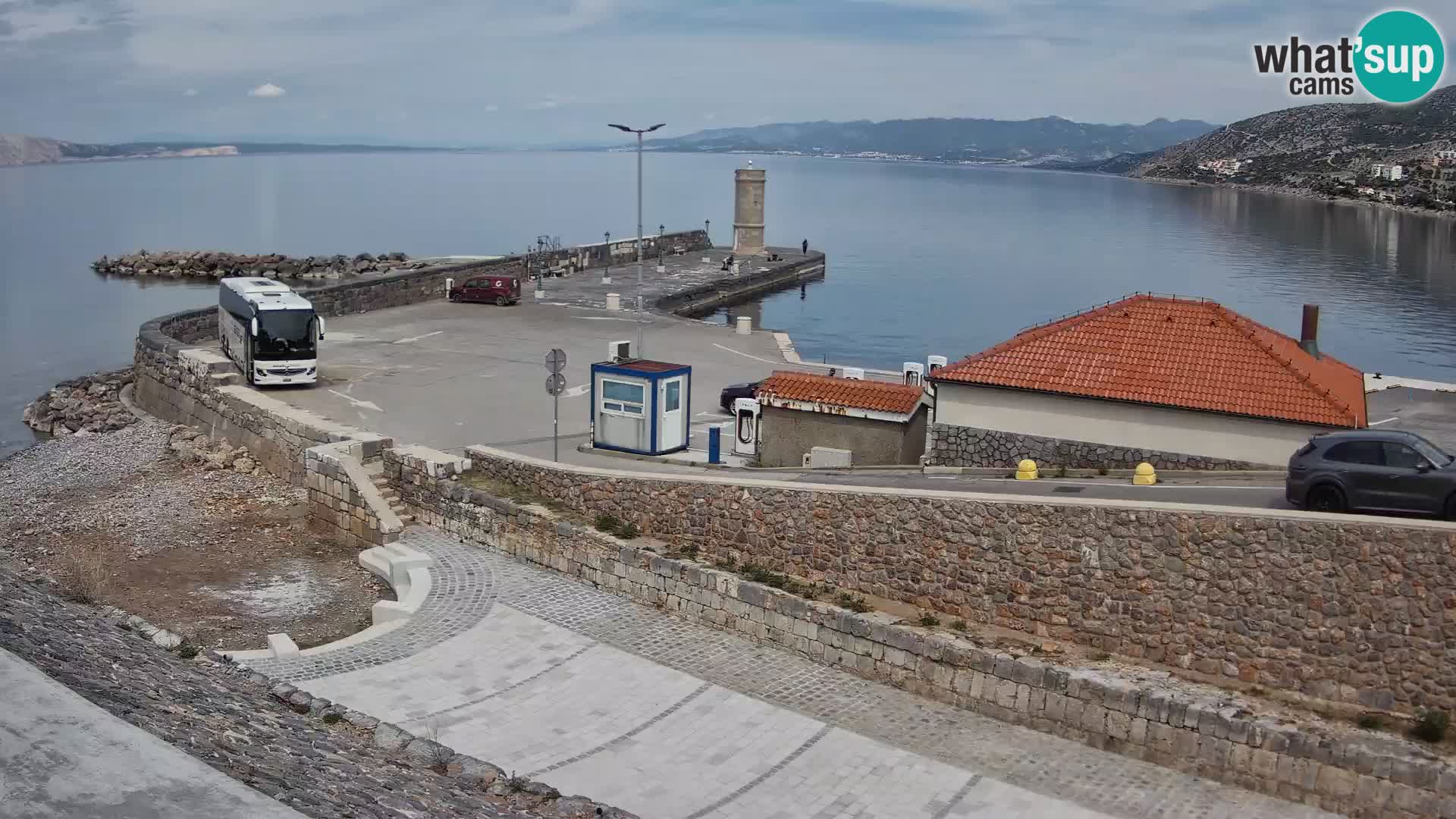 Webcam port de Senj – Vue sur la jetée et le phare