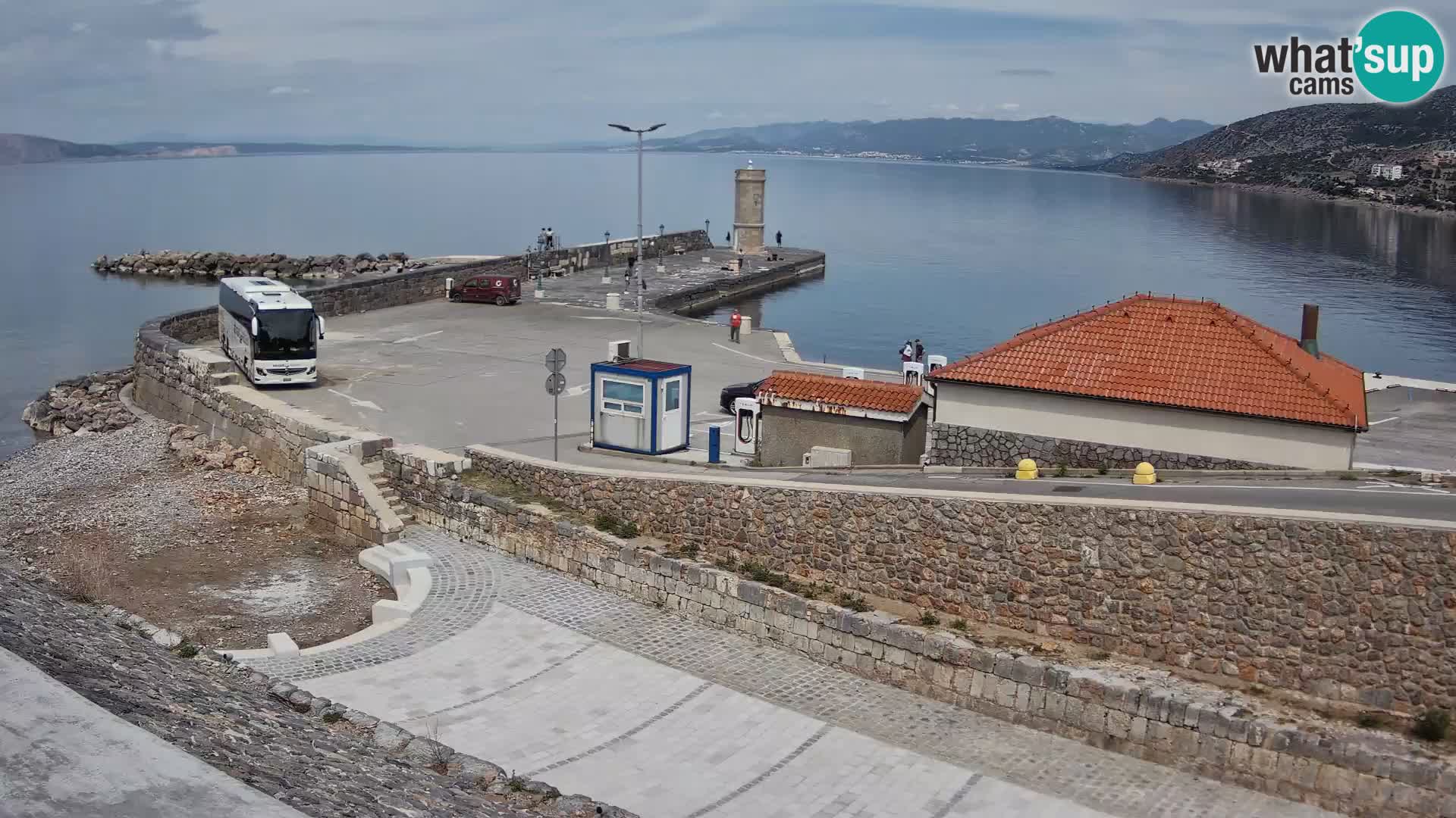Senj Hafen Webcam – Wellenbrecher & Leuchtturm Liveblick