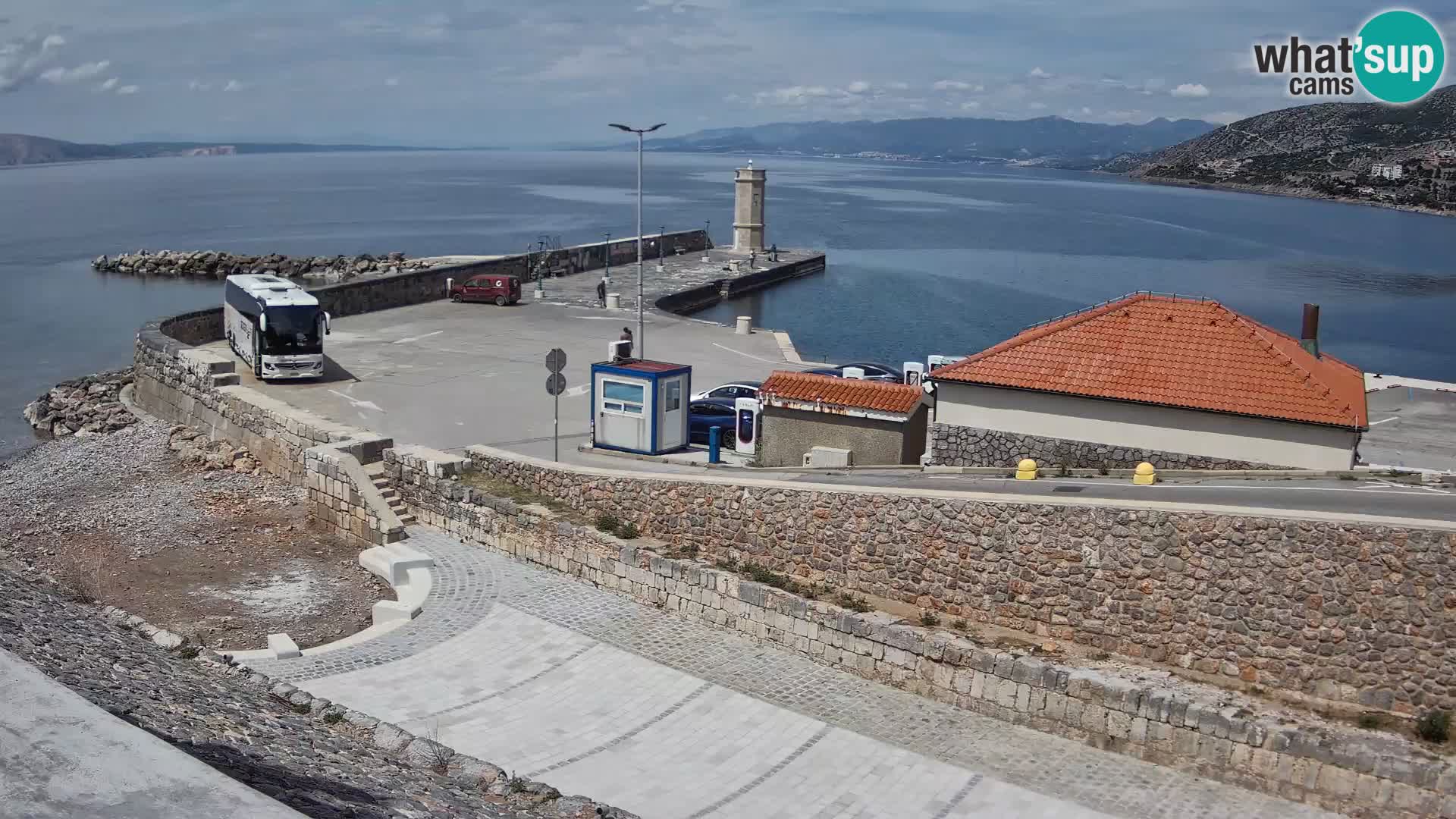 Senj Hafen Webcam – Wellenbrecher & Leuchtturm Liveblick