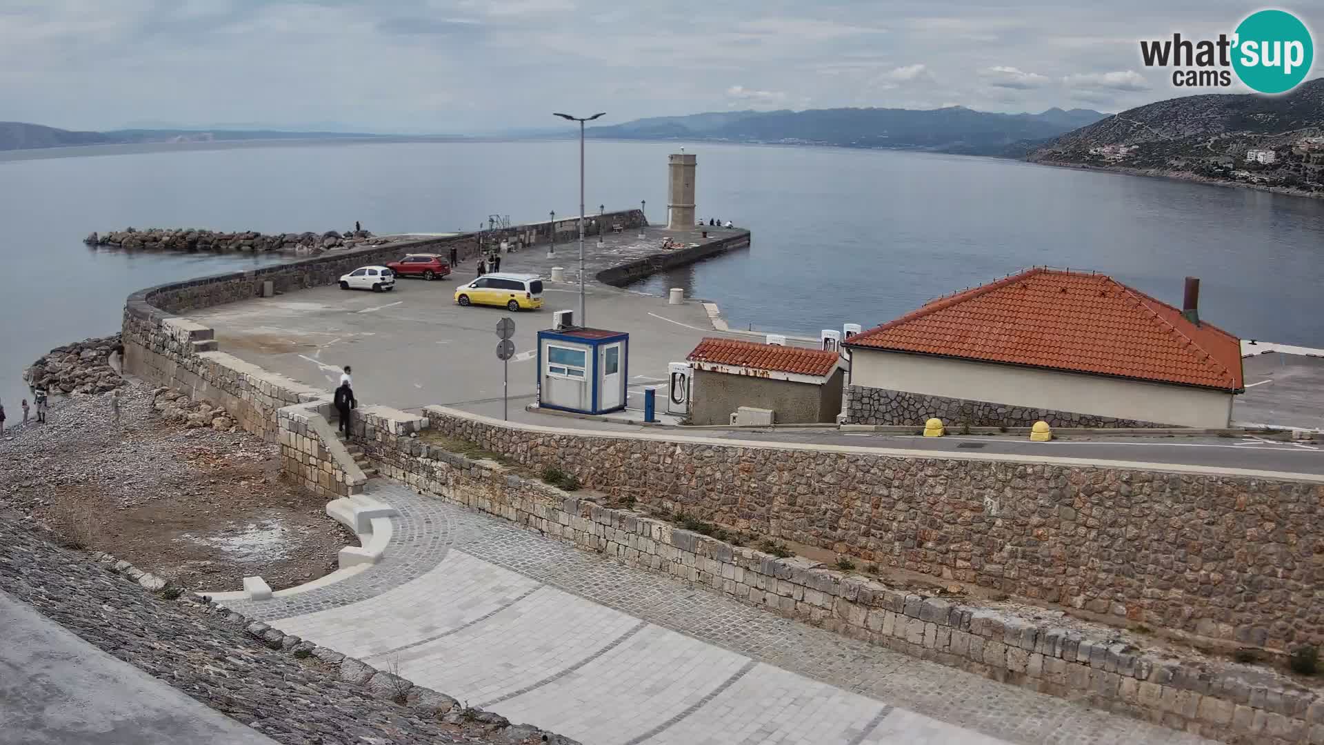 Senj Hafen Webcam – Wellenbrecher & Leuchtturm Liveblick