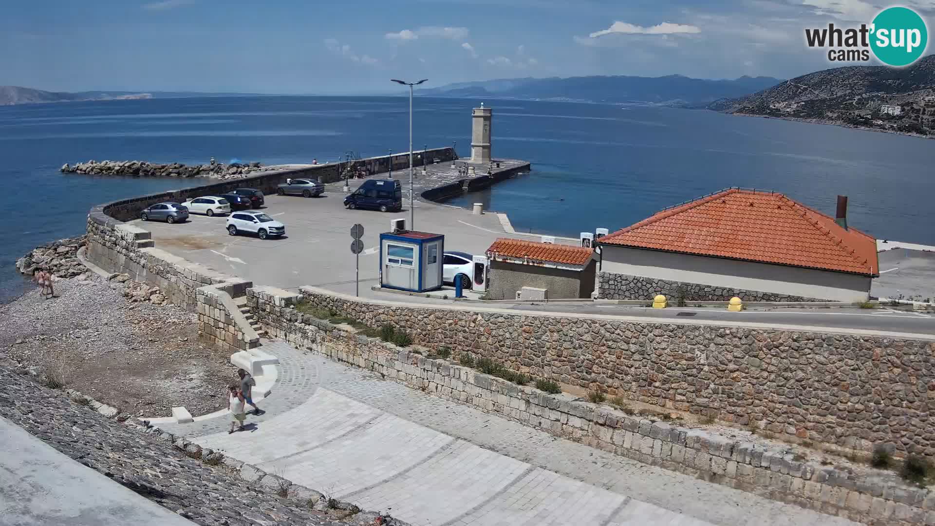 Senj Hafen Webcam – Wellenbrecher & Leuchtturm Liveblick