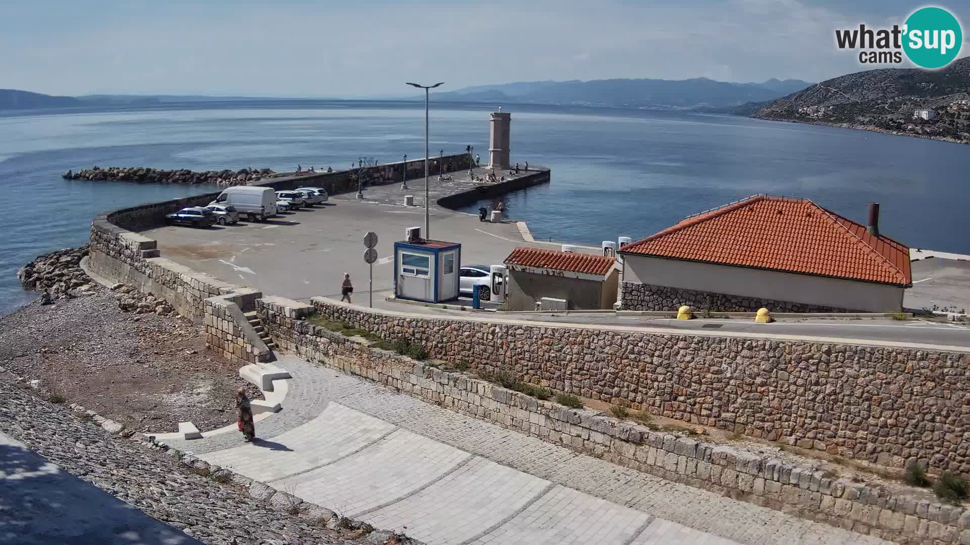 Senj Hafen Webcam – Wellenbrecher & Leuchtturm Liveblick
