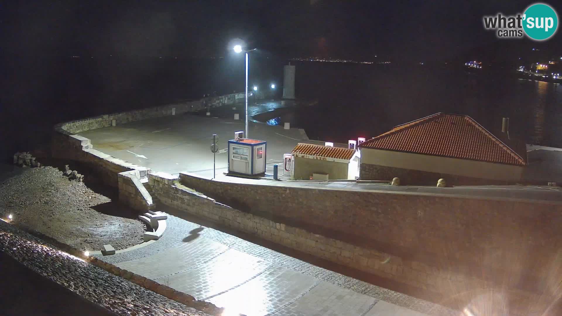 Senj Hafen Webcam – Wellenbrecher & Leuchtturm Liveblick