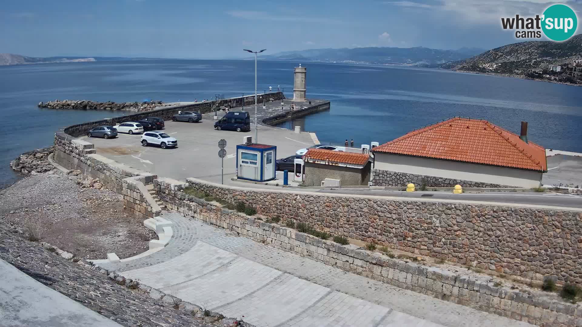 Senj Hafen Webcam – Wellenbrecher & Leuchtturm Liveblick