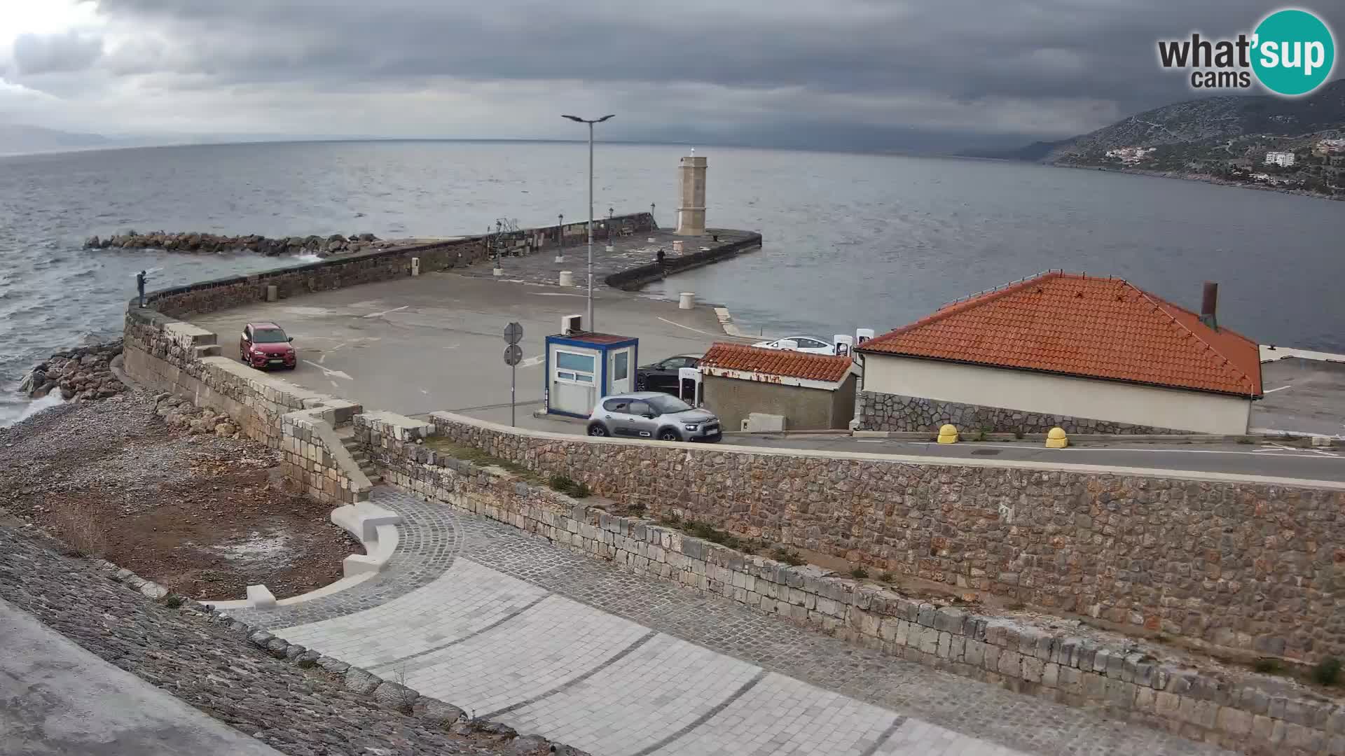 Webcam puerto de Senj – Rompeolas y faro en directo