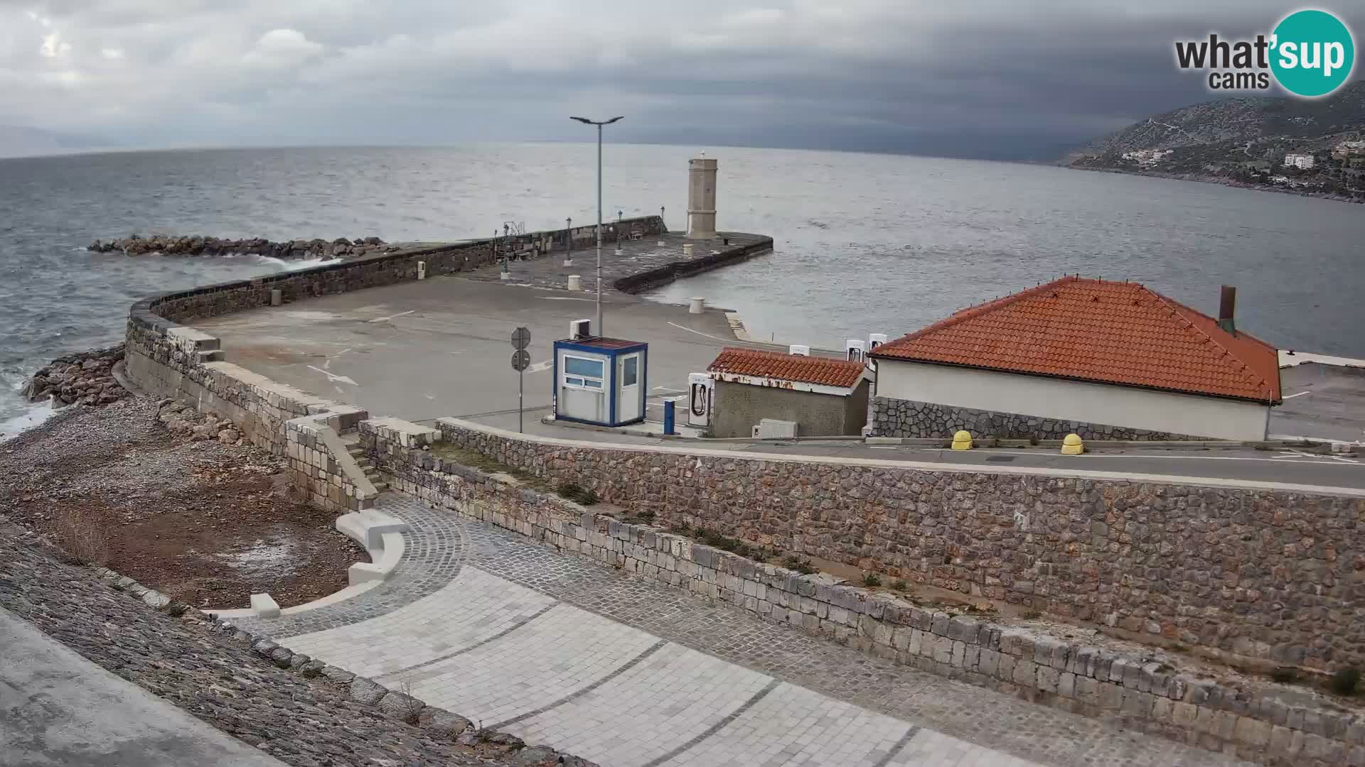Senj Harbour Webcam – Breakwater & Lighthouse Live View