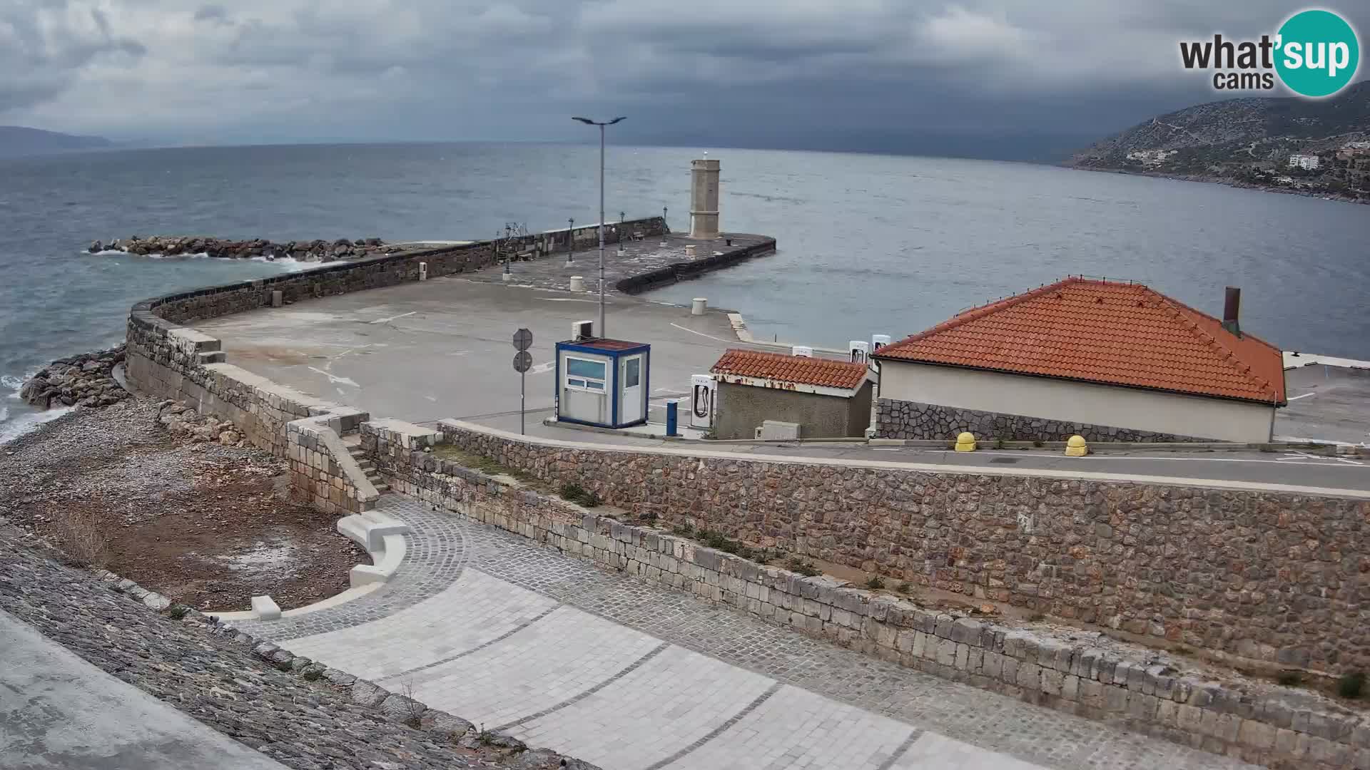 Webcam puerto de Senj – Rompeolas y faro en directo