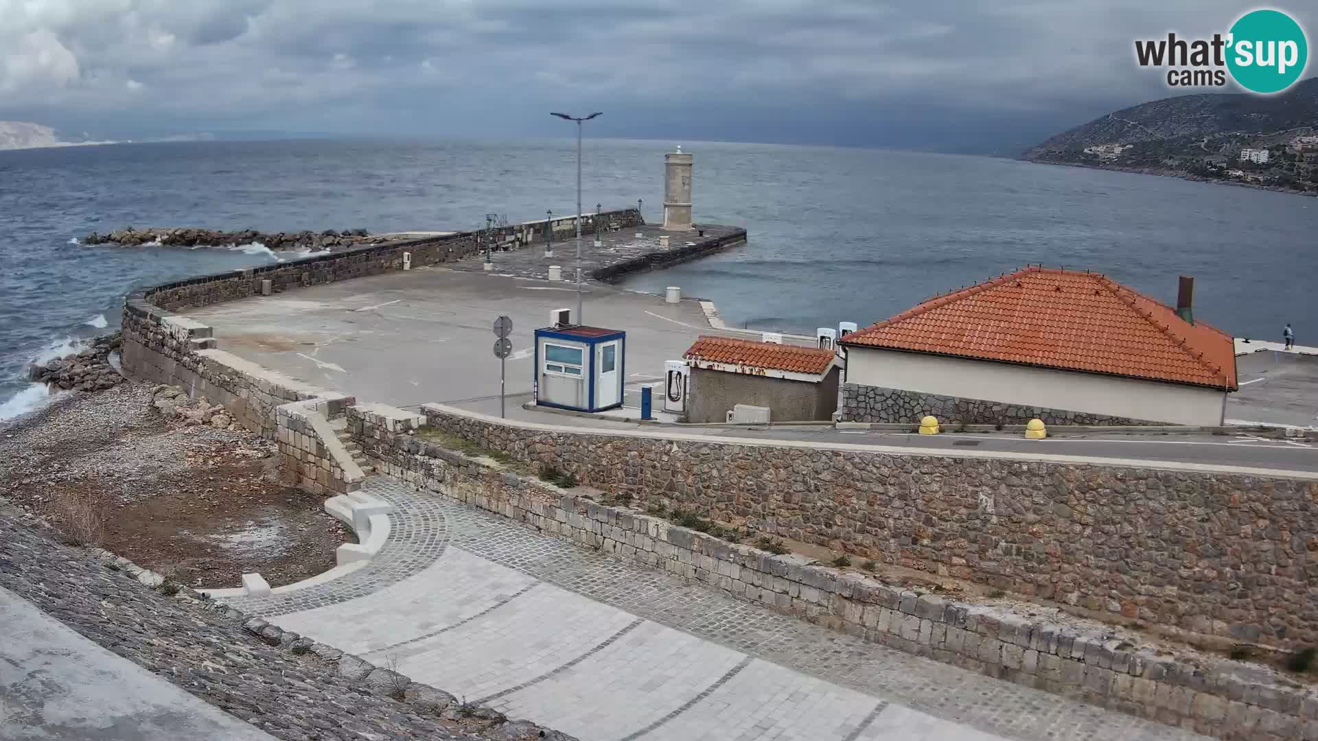 Senj Harbour Webcam – Breakwater & Lighthouse Live View