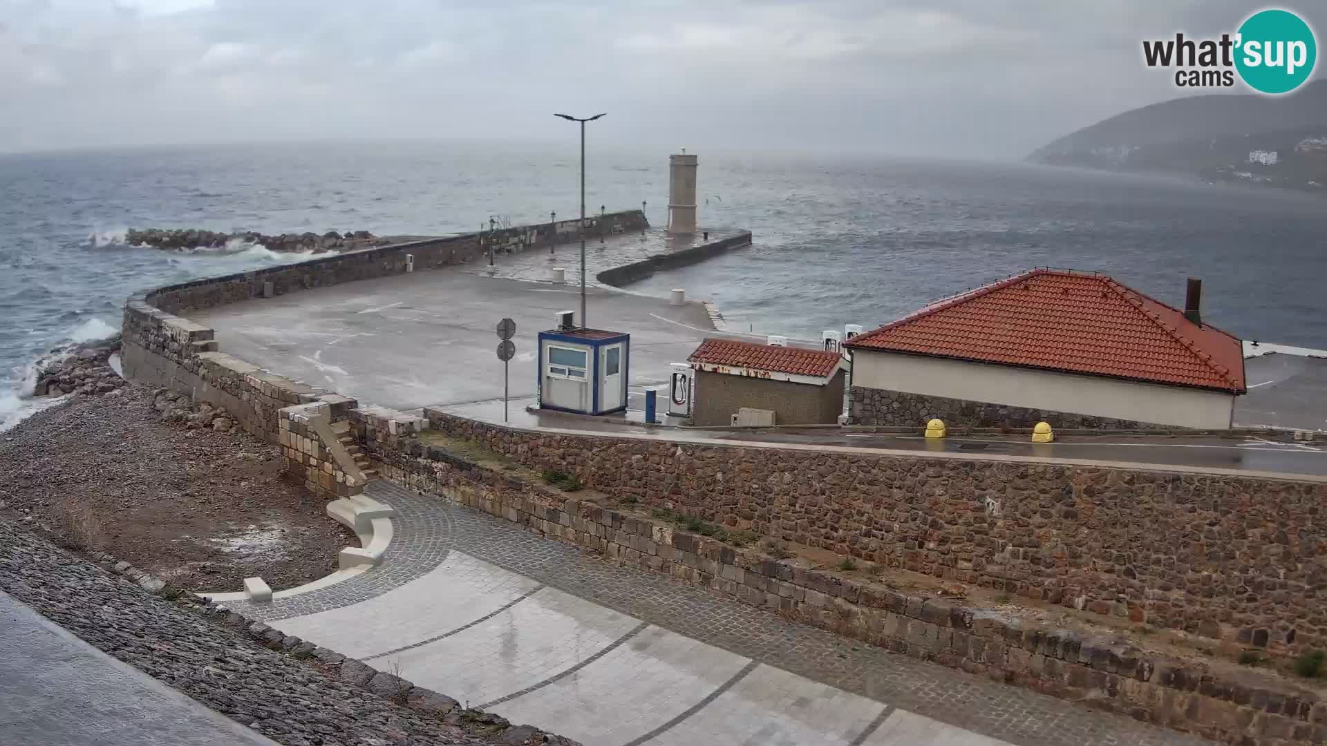 Web kamera Senj luka – Lukobran i svjetionik uživo