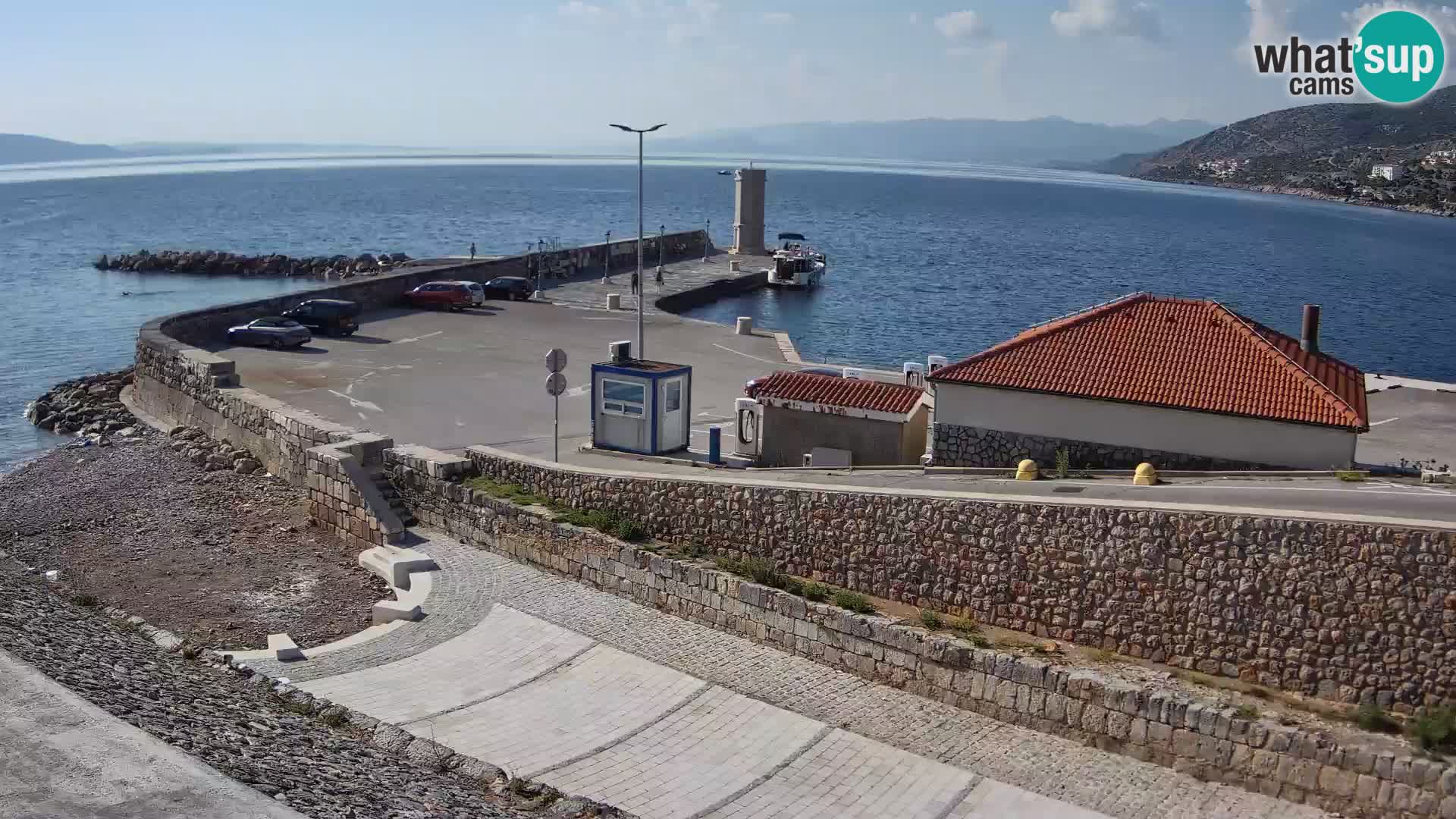 Webcam puerto de Senj – Rompeolas y faro en directo