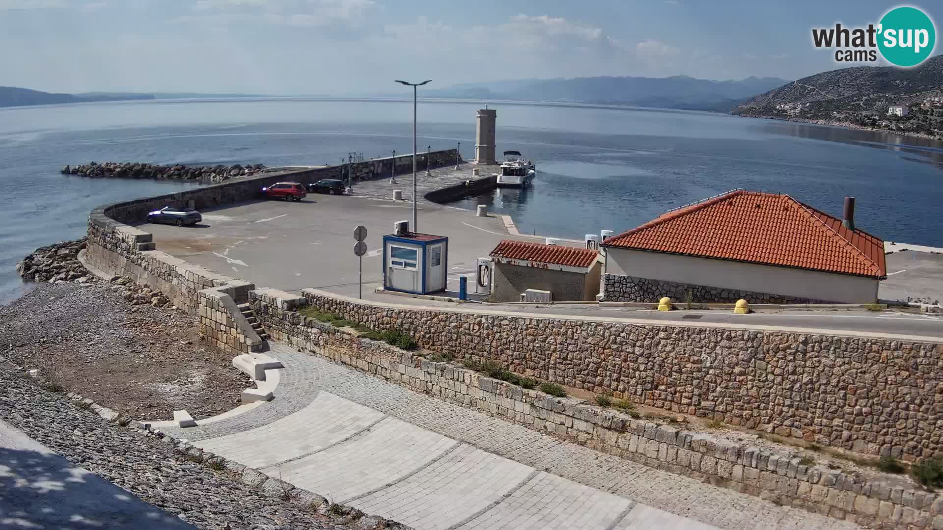 Senj Hafen Webcam – Wellenbrecher & Leuchtturm Liveblick