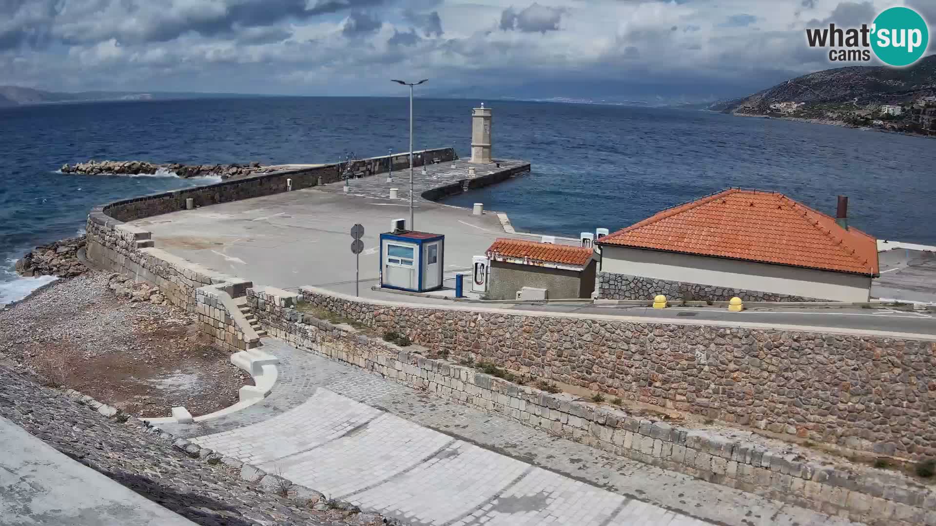 Senj Harbour Webcam – Breakwater & Lighthouse Live View