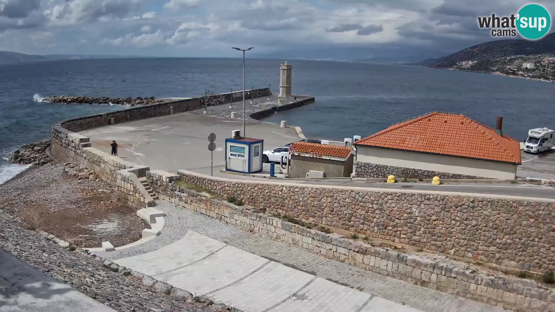 Webcam puerto de Senj – Rompeolas y faro en directo