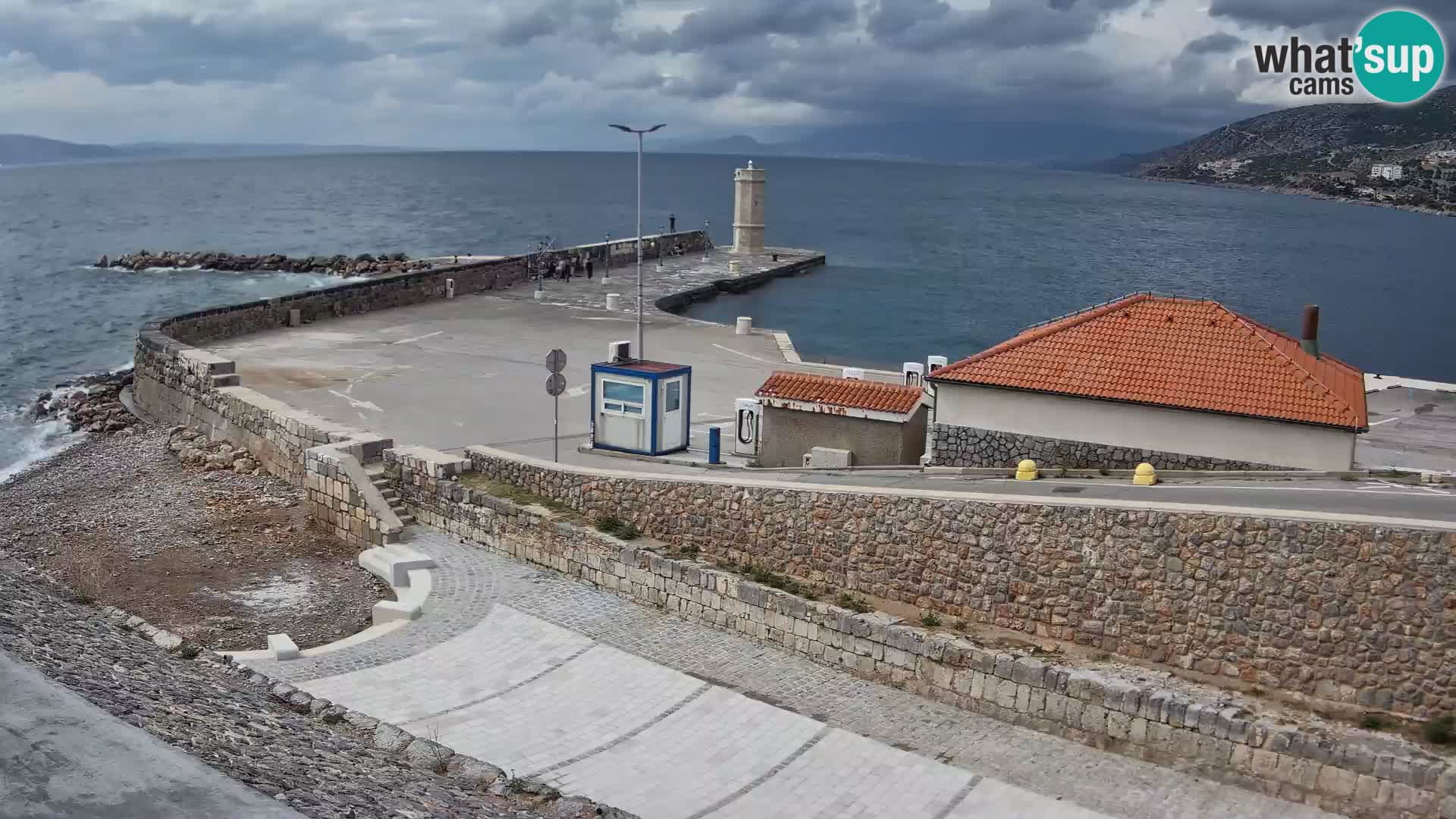Webcam puerto de Senj – Rompeolas y faro en directo