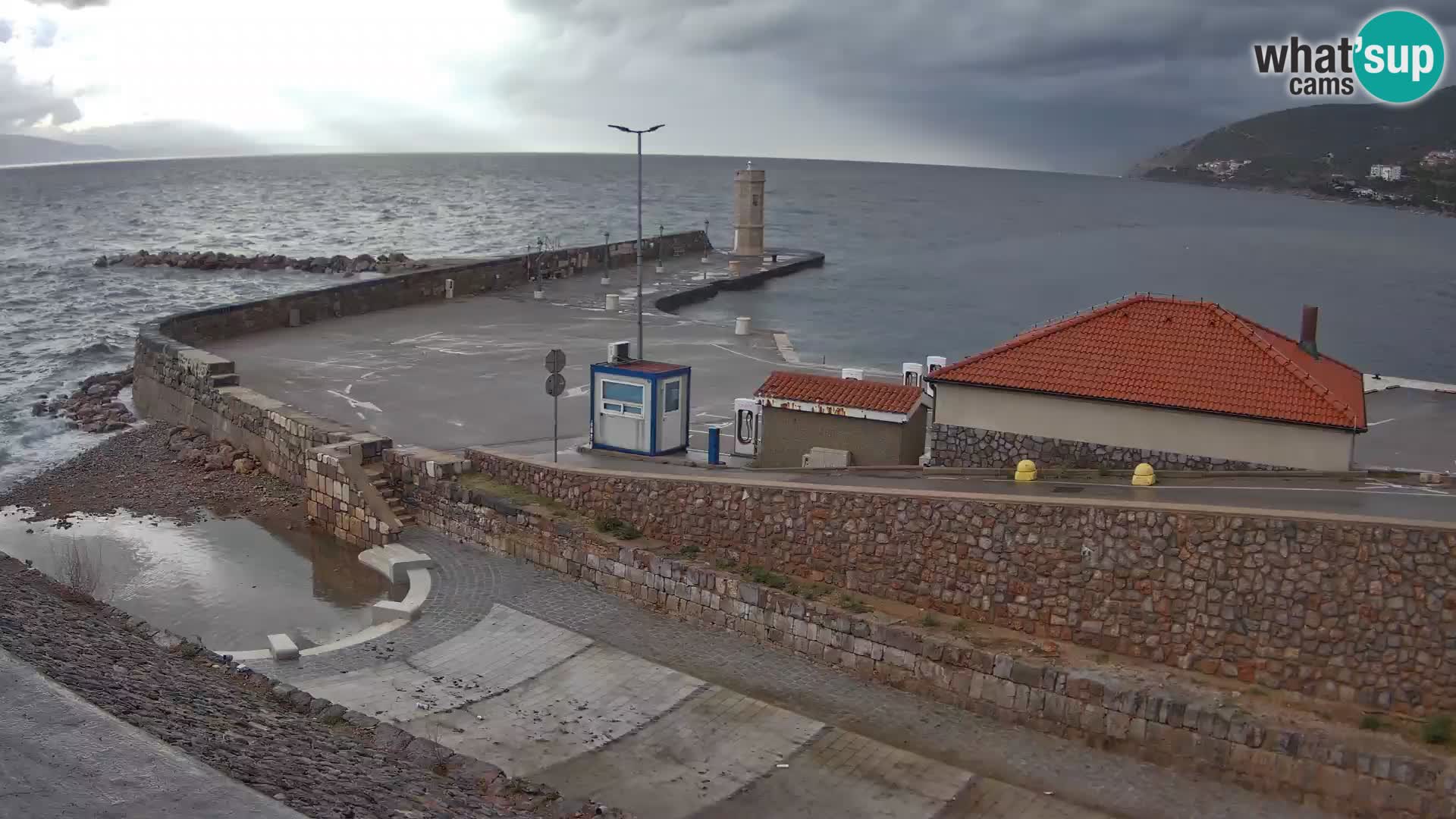 Senj Harbour Webcam – Breakwater & Lighthouse Live View