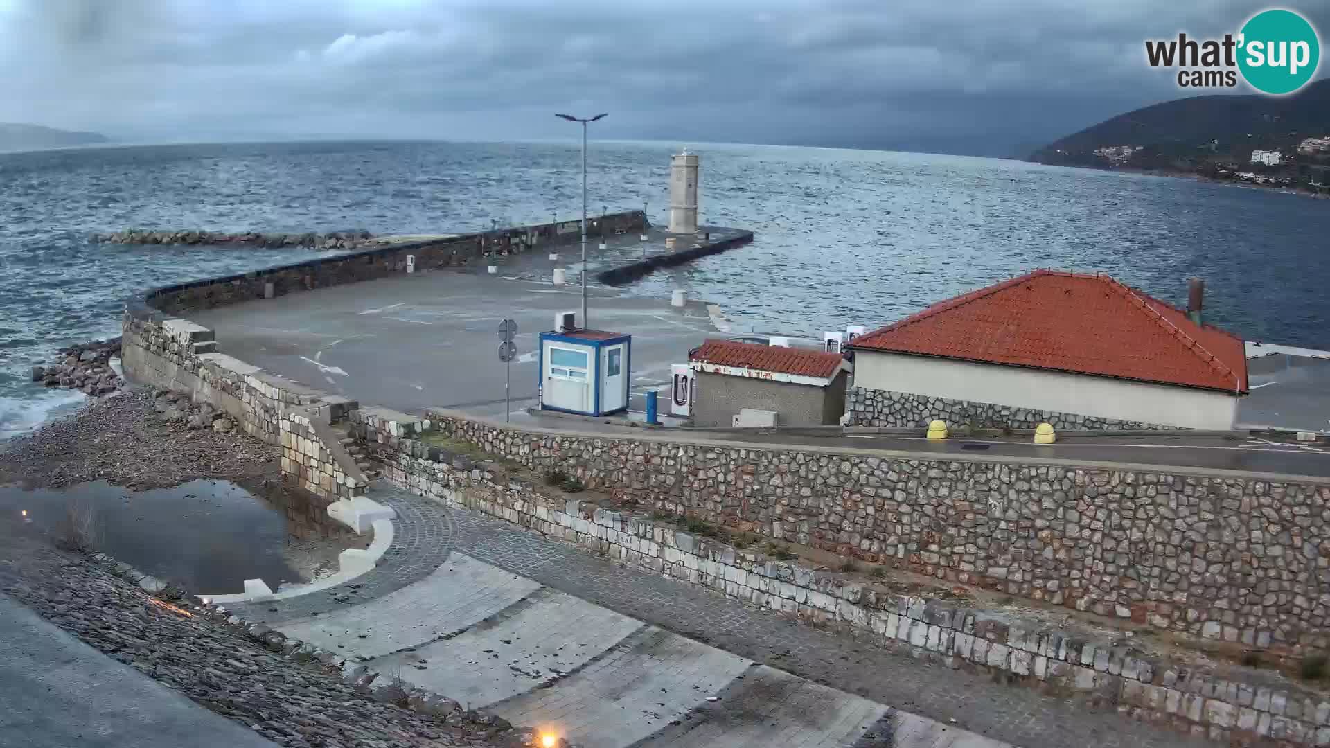 Senj Harbour Webcam – Breakwater & Lighthouse Live View