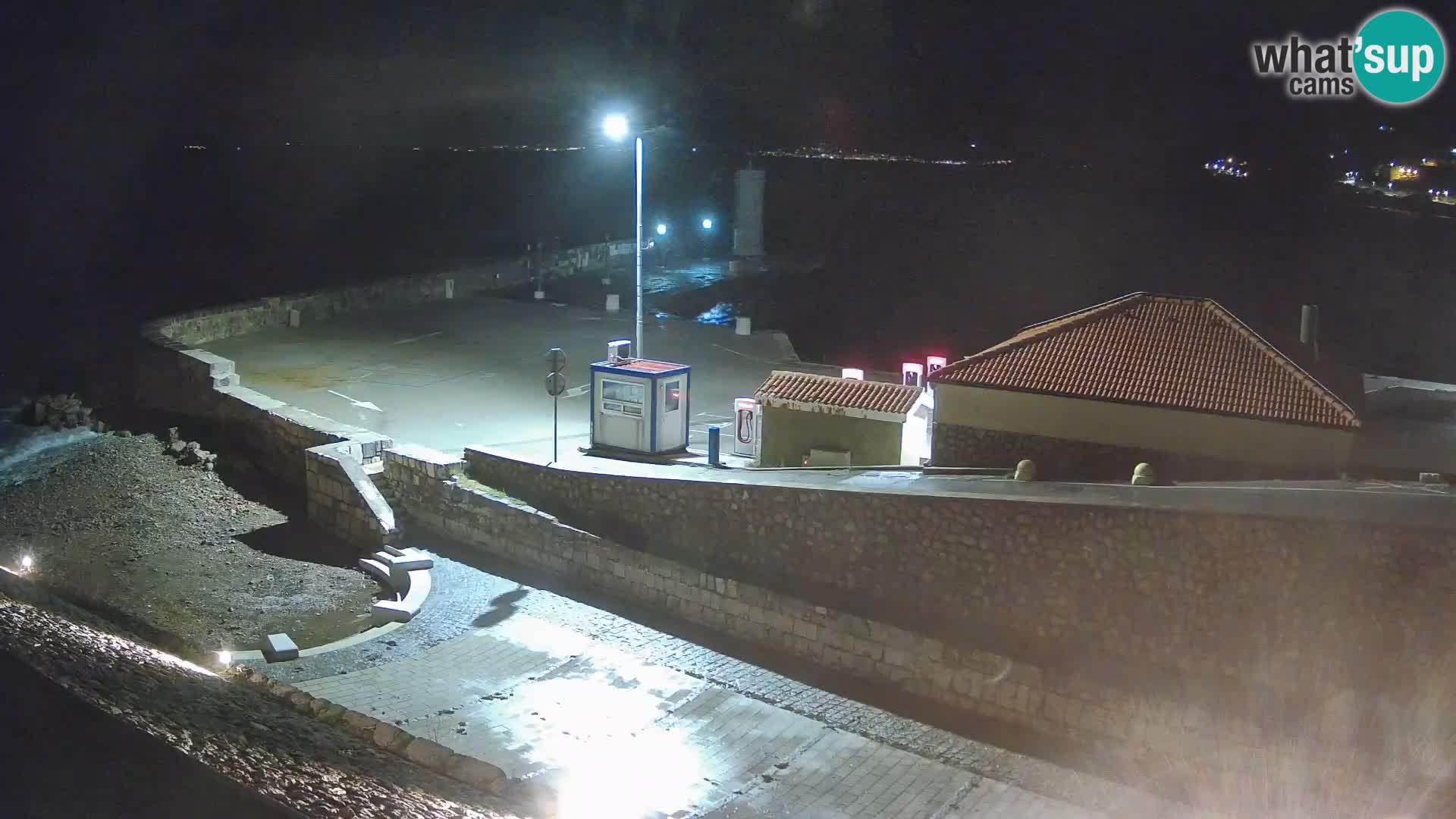 Senj Hafen Webcam – Wellenbrecher & Leuchtturm Liveblick